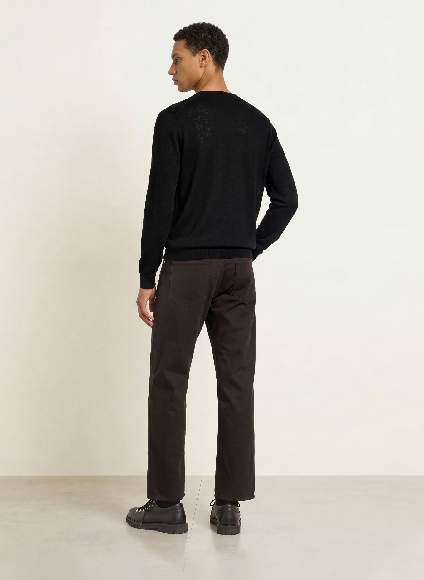 NN.07 Linen Sweater TED: BLACK