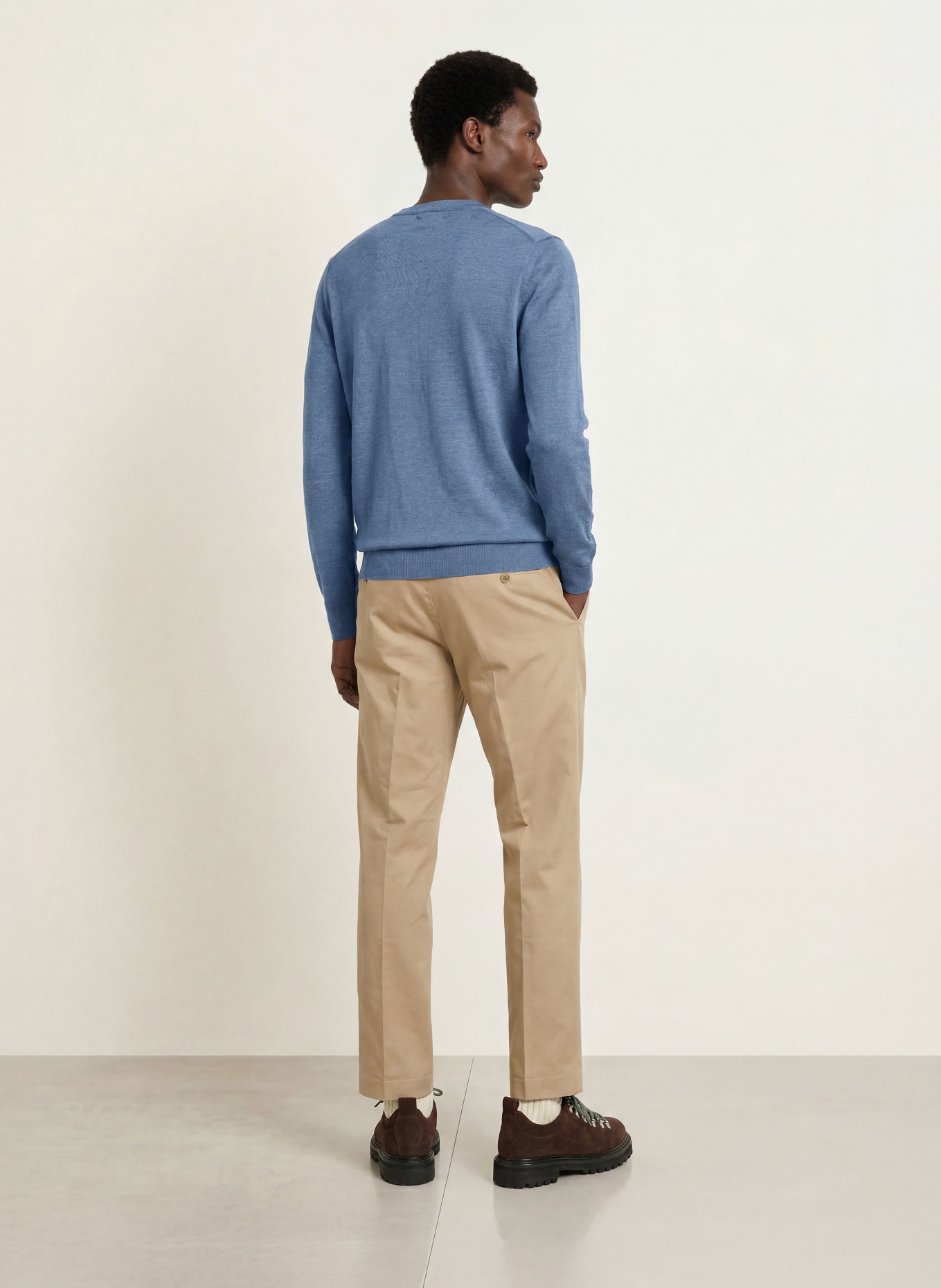 NN.07 Linen Sweater TED: BLUE GRAY