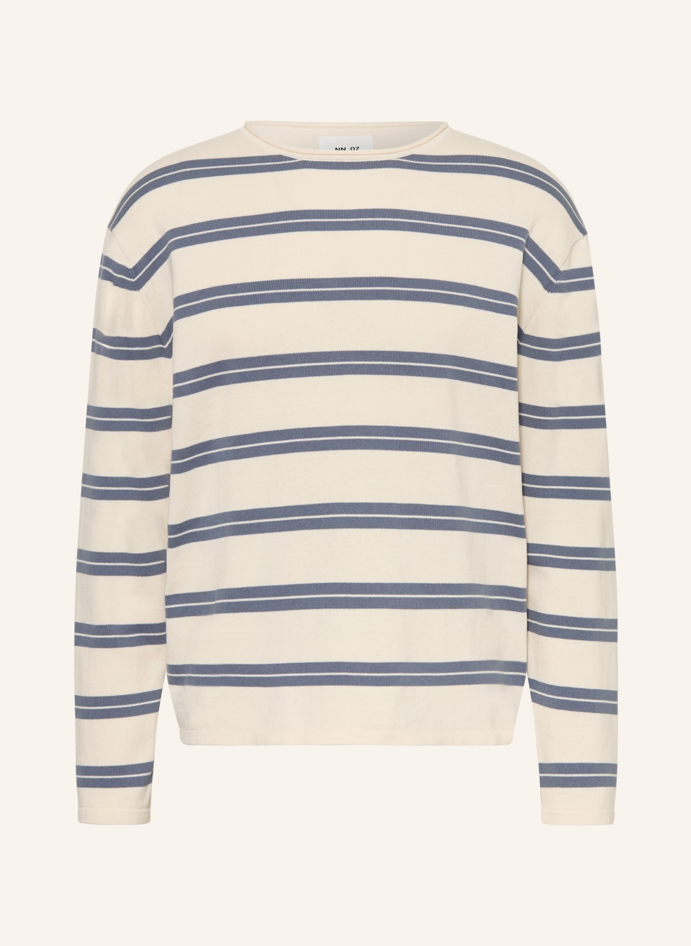 NN.07 Sweater: CREAM / BLUE