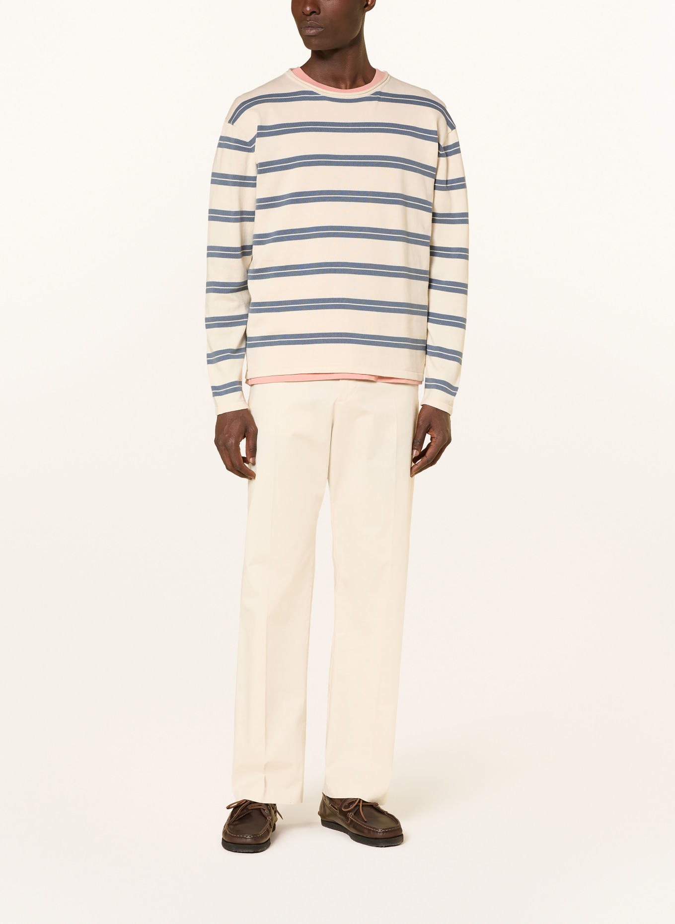 NN.07 Sweater: CREAM / BLUE