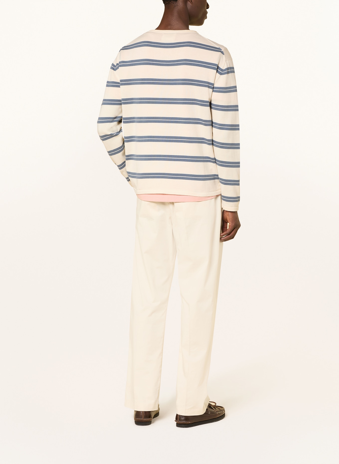 NN.07 Sweater: CREAM / BLUE