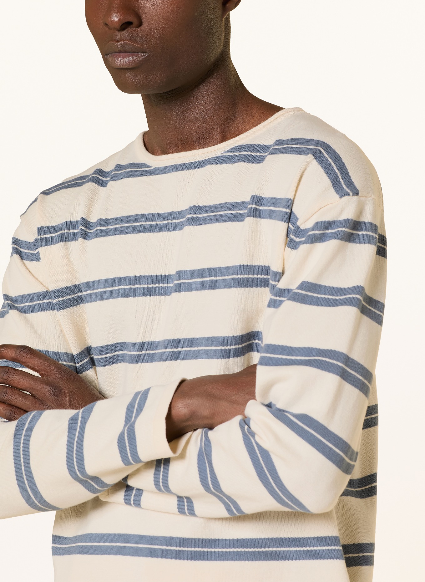 NN.07 Sweater: CREAM / BLUE