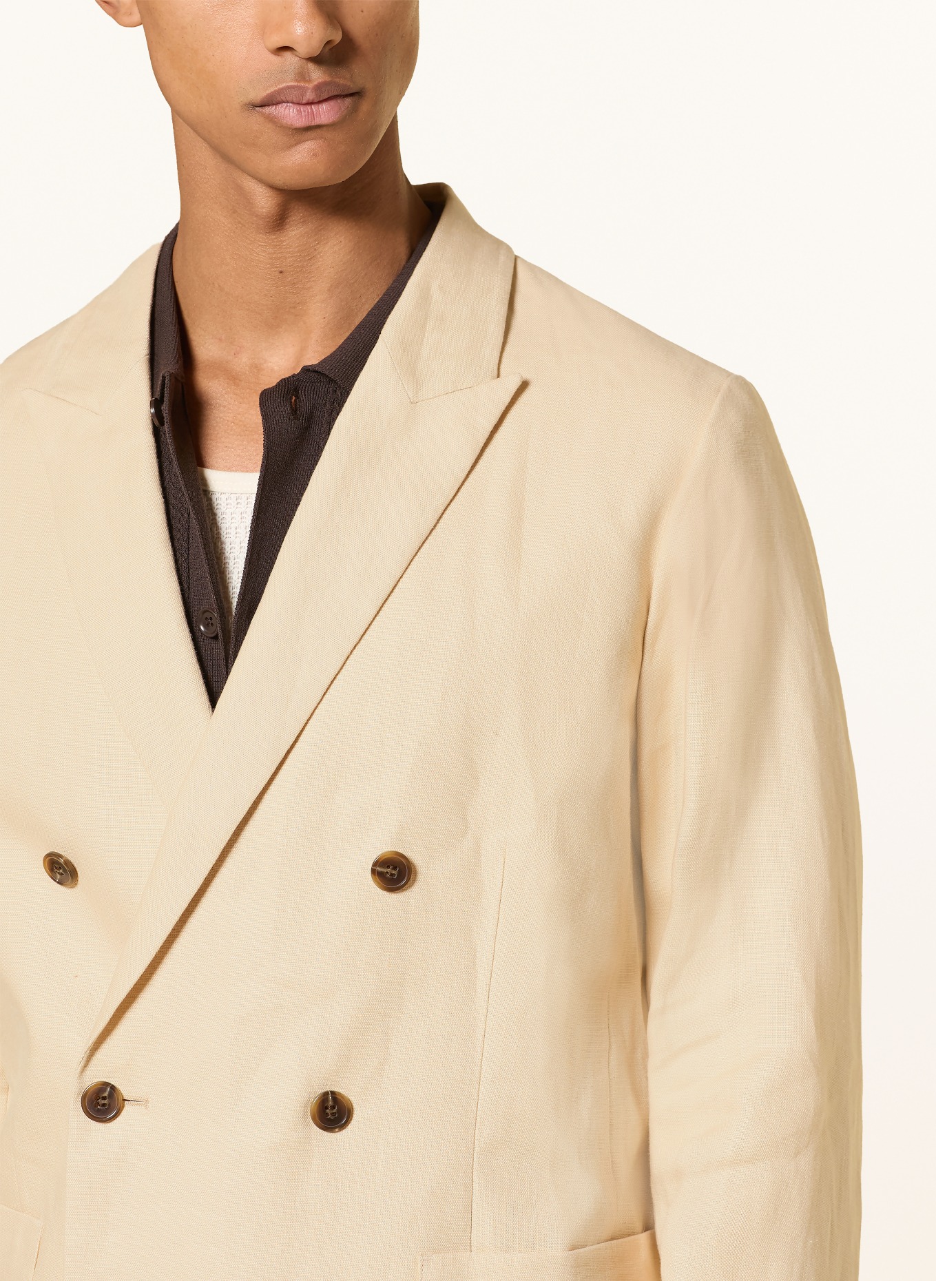 NN.07 Veste en lin JORDIN, coupe classique: 422 Honey Silk