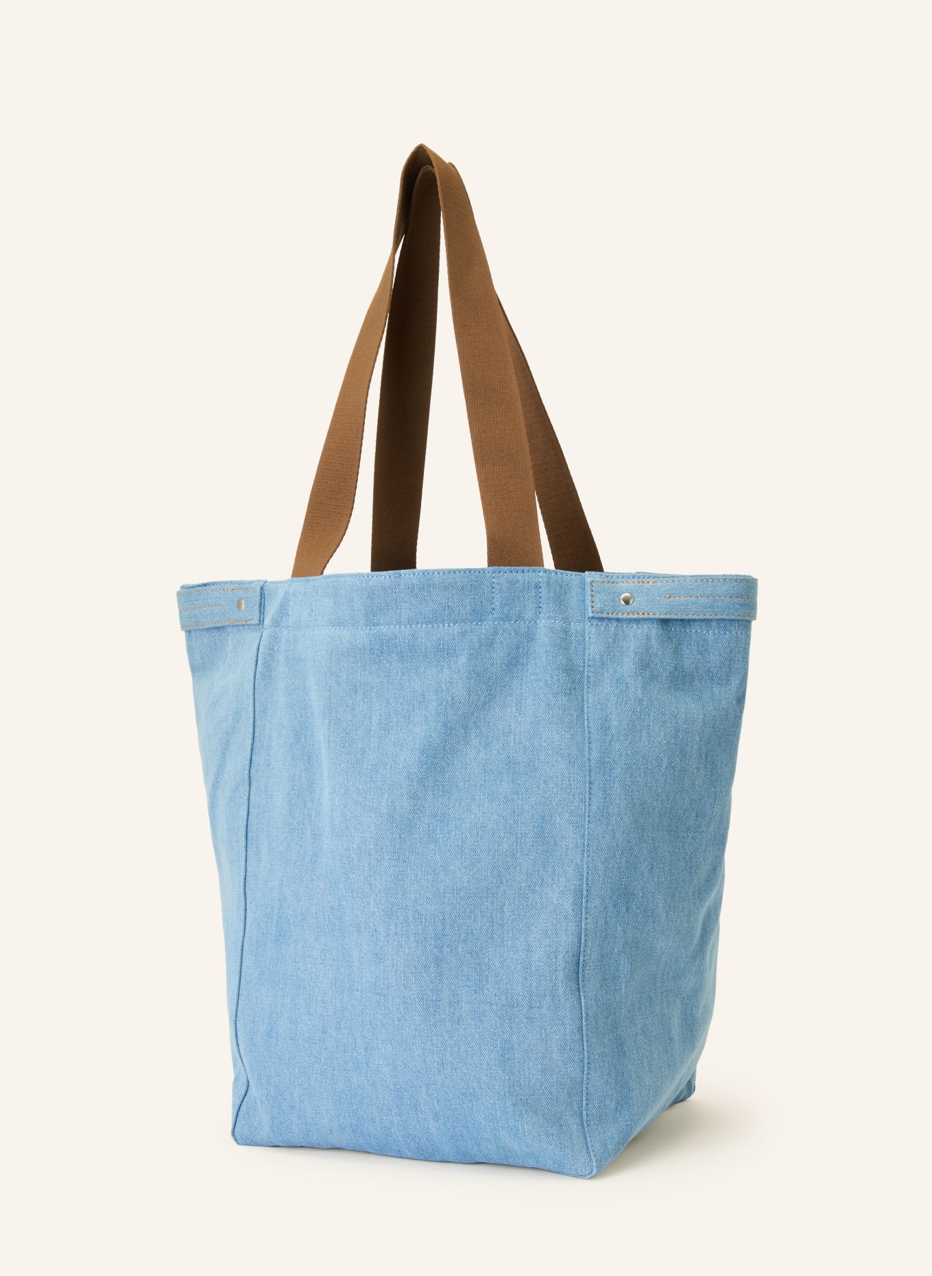 NN.07 Sacs cabas GRIP avec pochette: BLEU CLAIR / MARRON