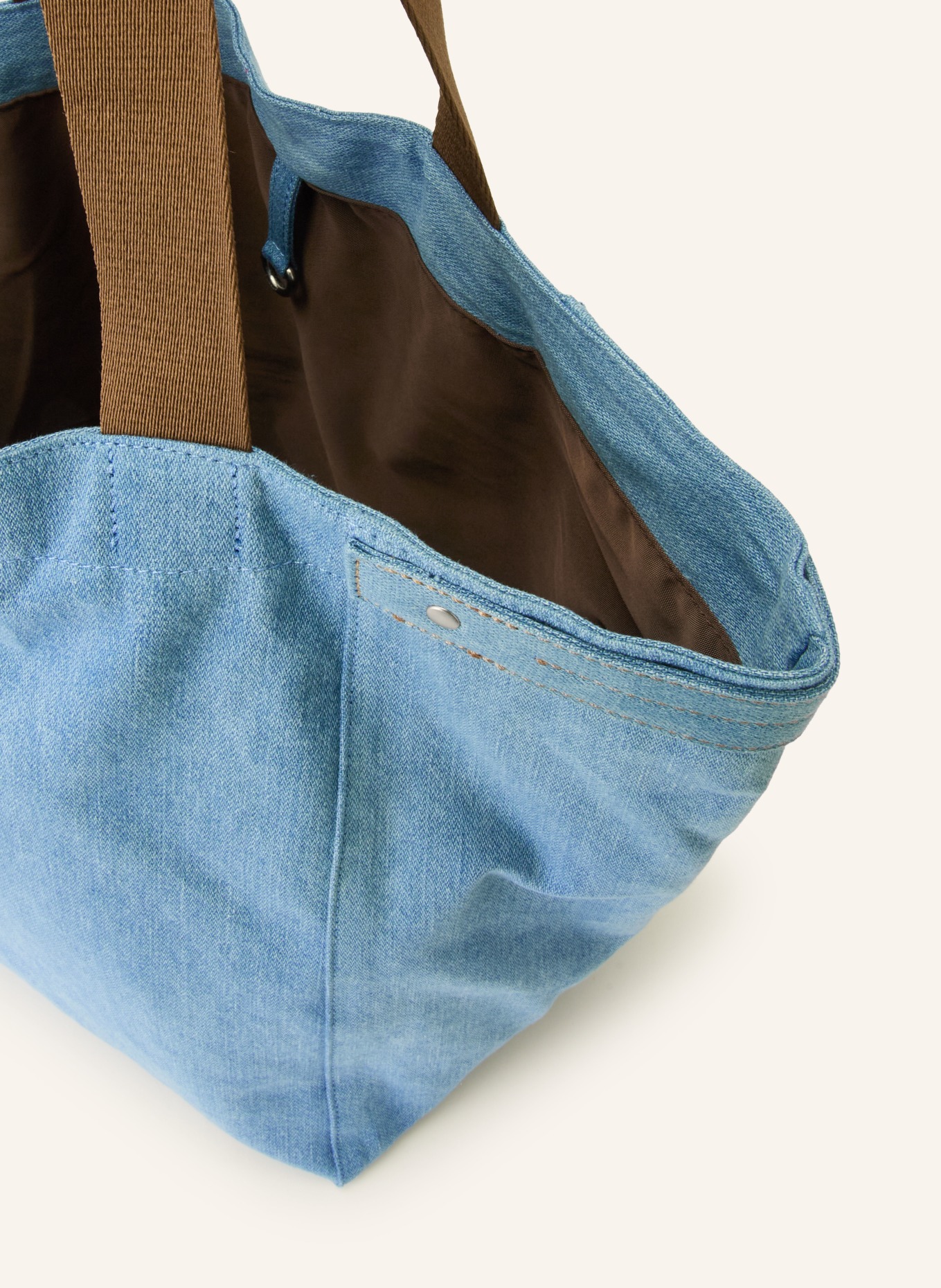 NN.07 Sacs cabas GRIP avec pochette: BLEU CLAIR / MARRON