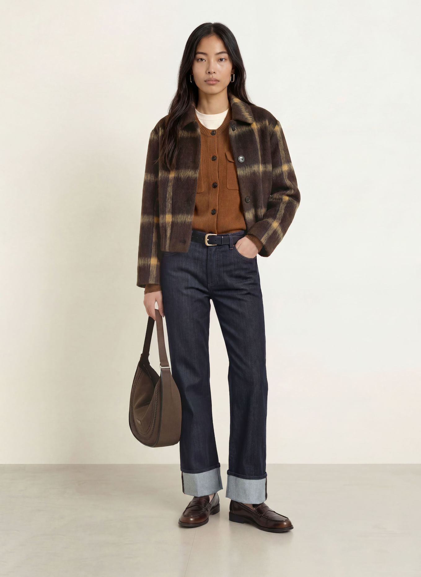darling harbour Overjacket: dark brown /beige