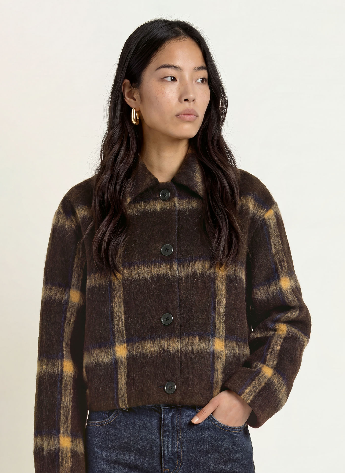 darling harbour Overjacket: dark brown /beige