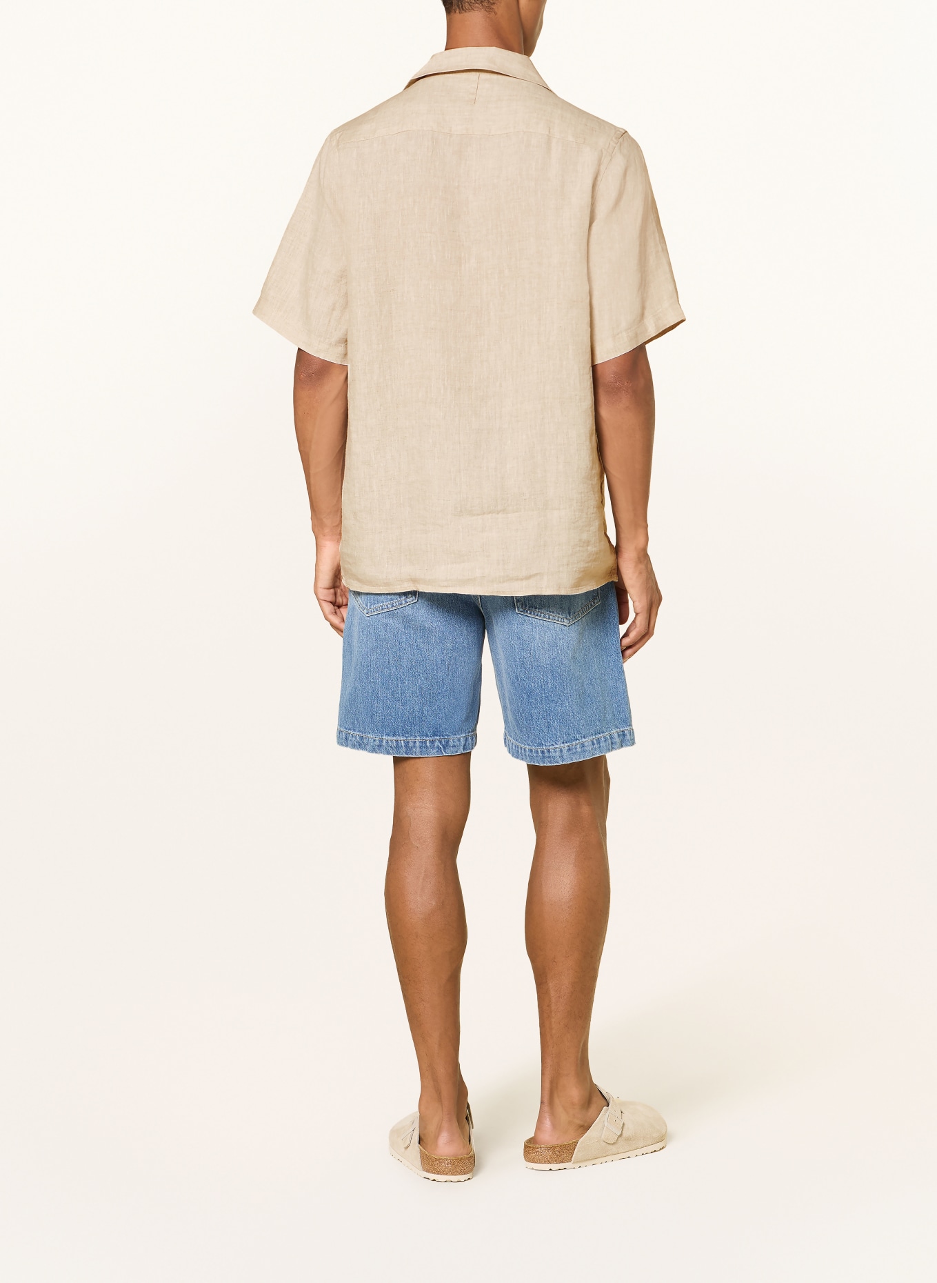 NN.07 Resort-overhemd JULIO Comfort Fit van linnen: CRÈME