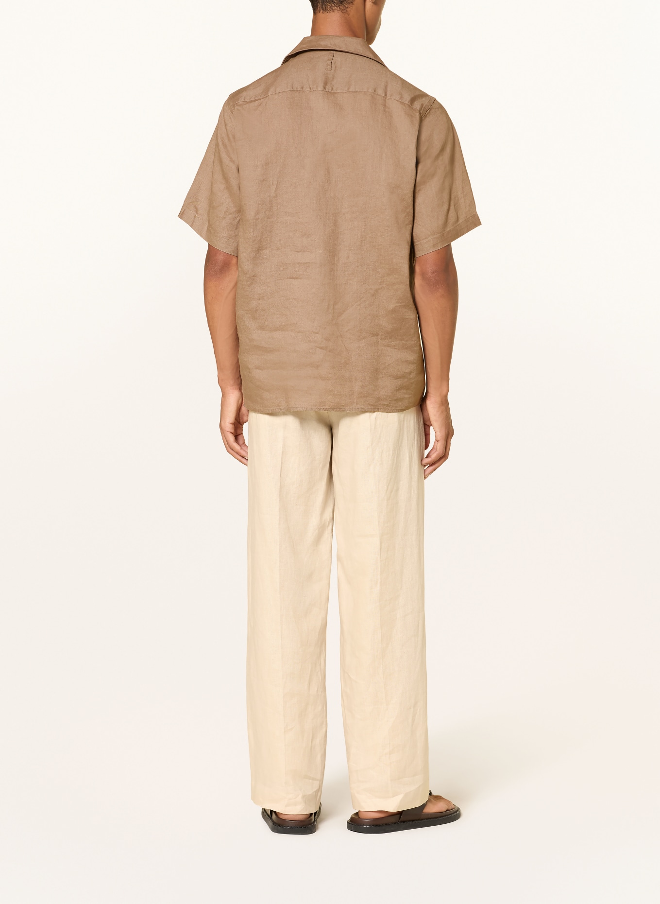 NN.07 Resort-overhemd JULIO Comfort Fit van linnen: CAMEL