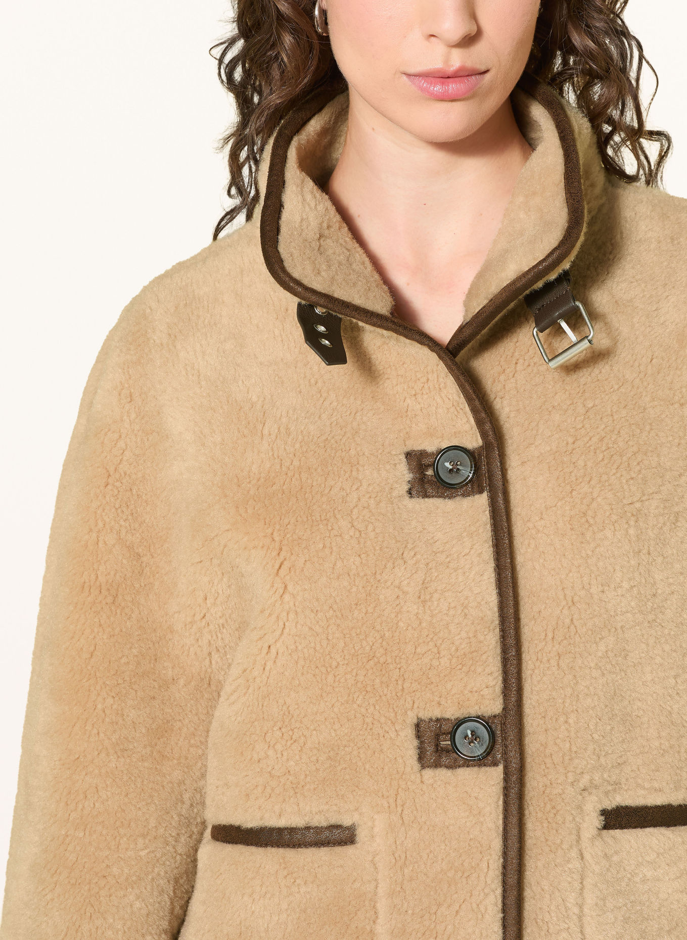 darling harbour Kurtka z futerkiem typu teddy: BEIGE