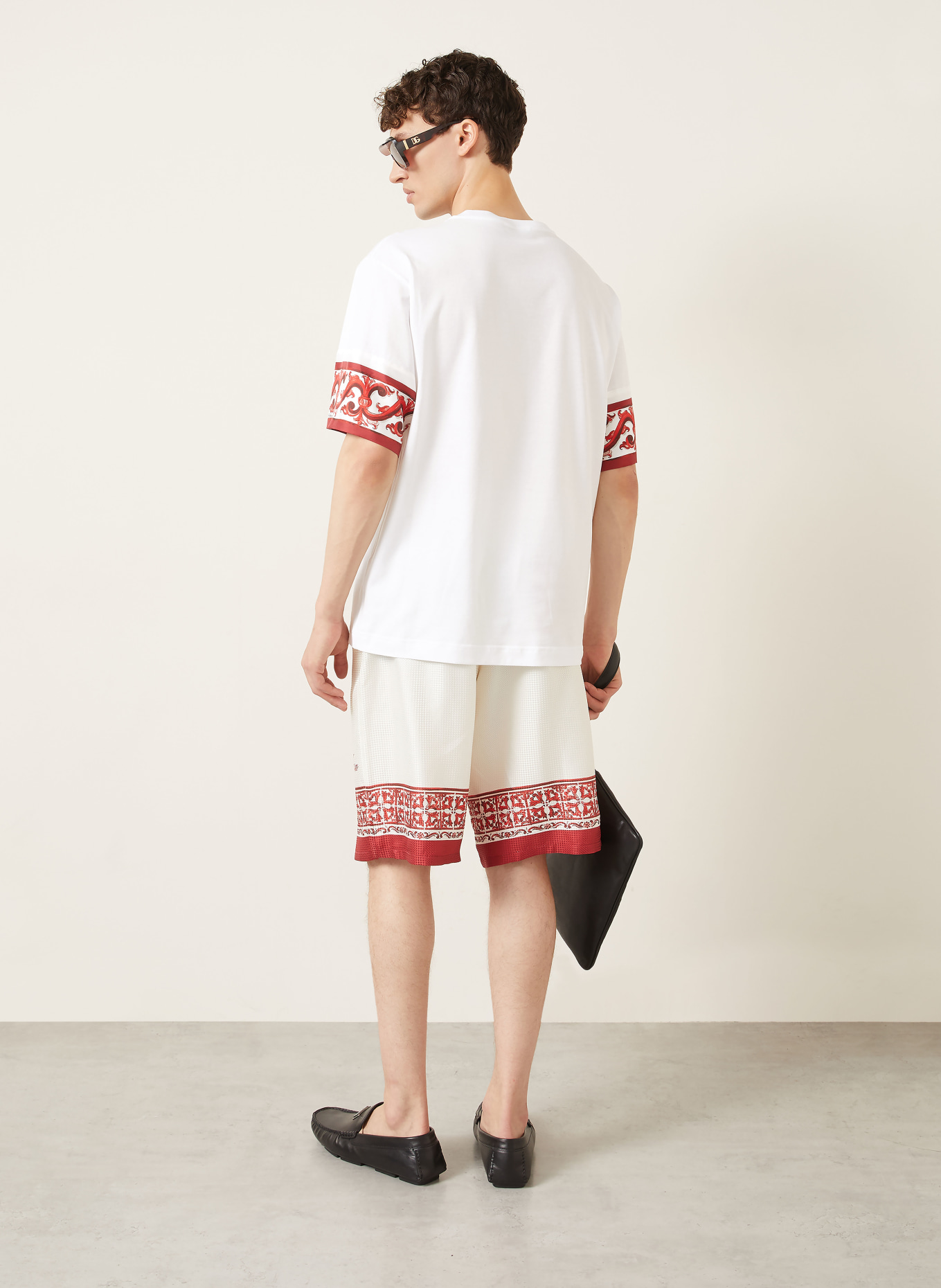 DOLCE & GABBANA T-Shirt: WEISS / DUNKELROT