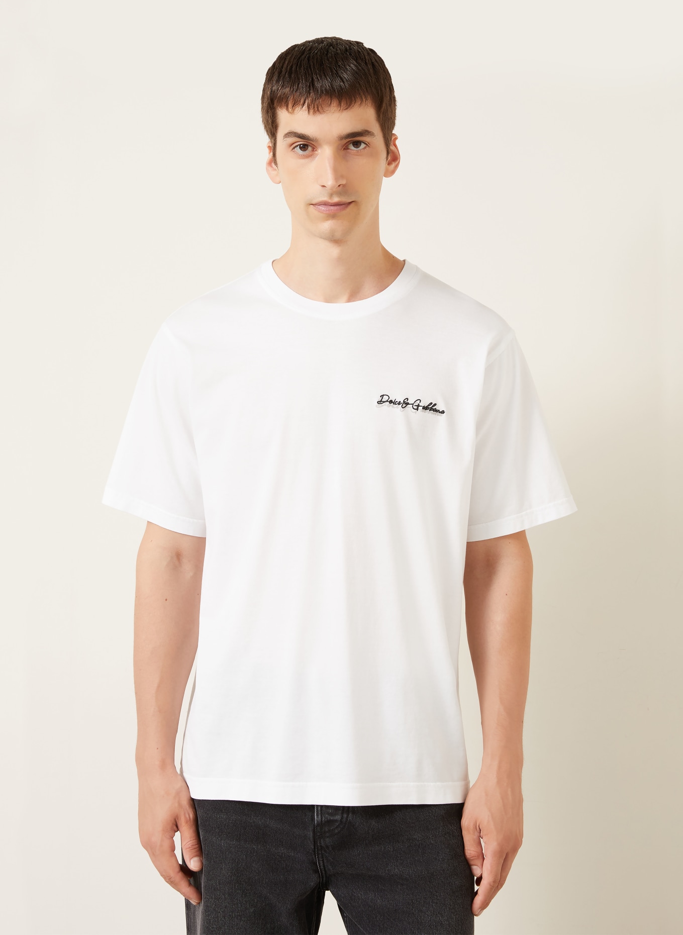 DOLCE & GABBANA T-shirt: BLANC / GRIS / NOIR