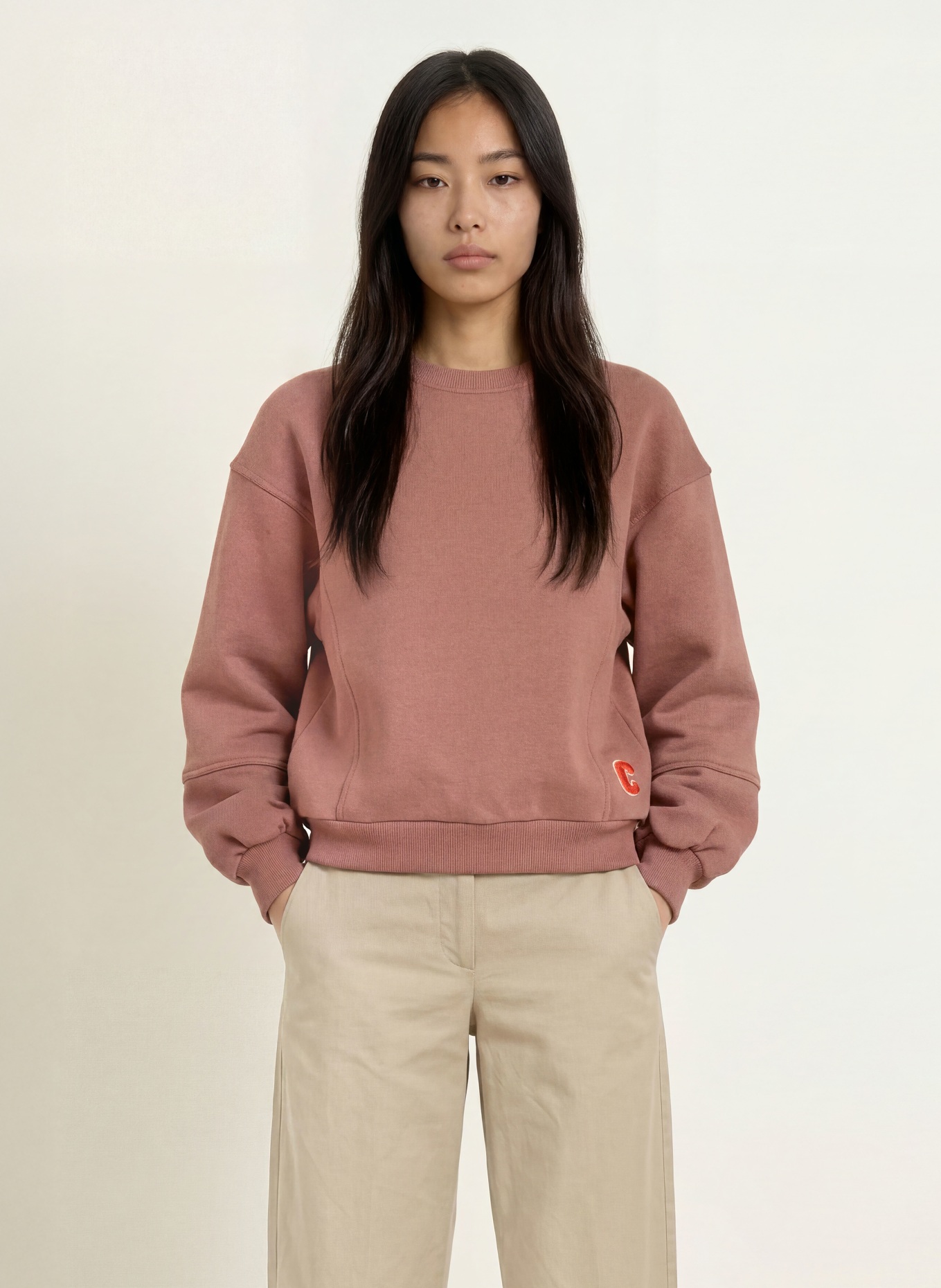 No.1 Como FABIENNE Sweatshirt: TAUPE