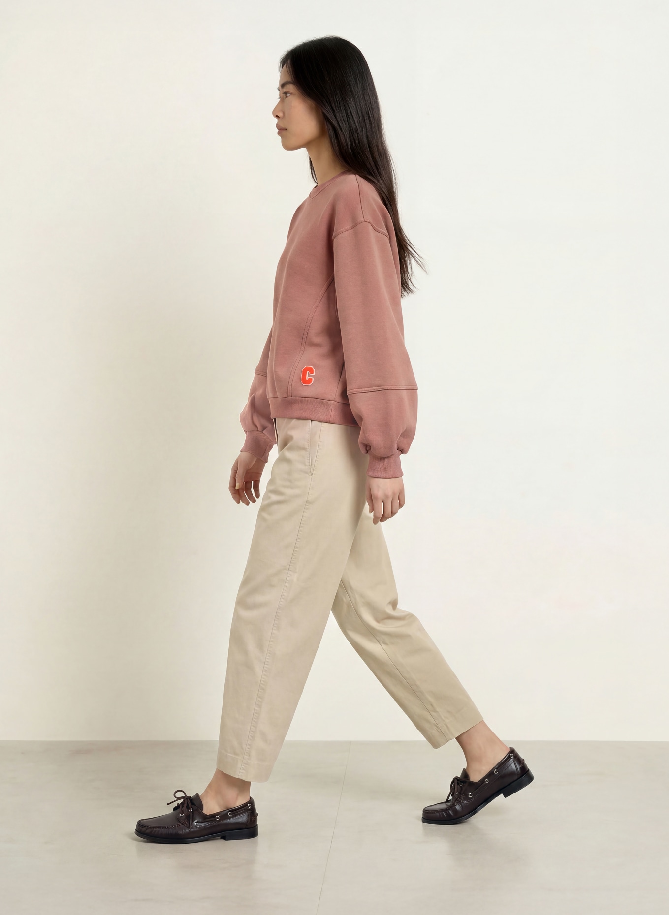 No.1 Como FABIENNE Sweatshirt: TAUPE