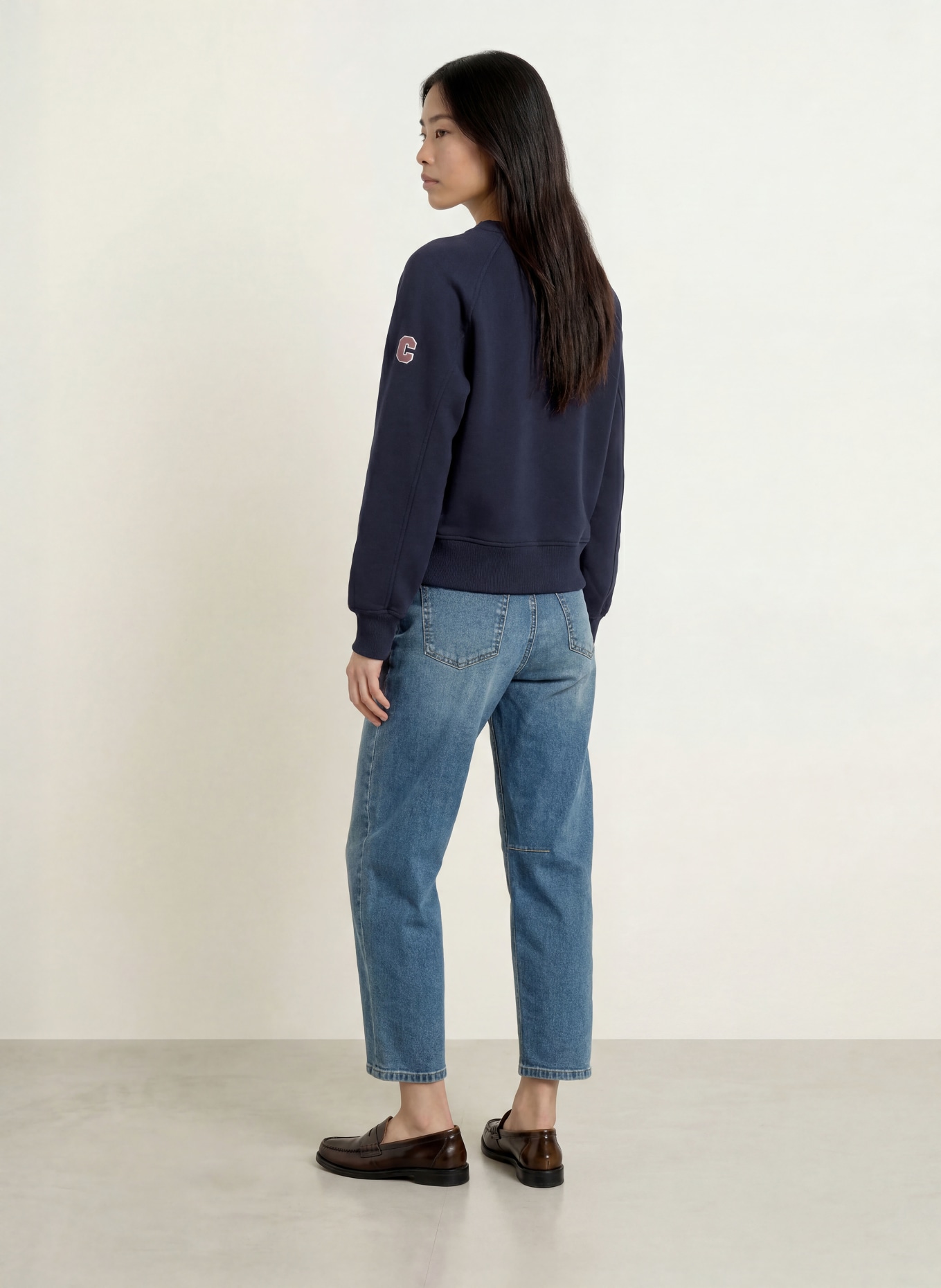 No.1 Como AIMEE Sweatshirt: DARK BLUE