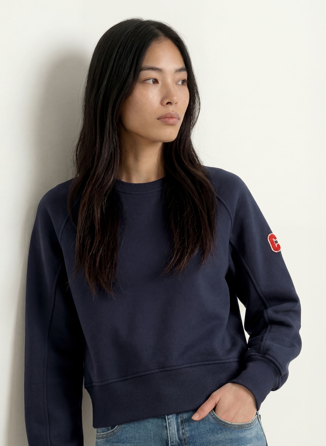 No.1 Como AIMEE Sweatshirt: DARK BLUE