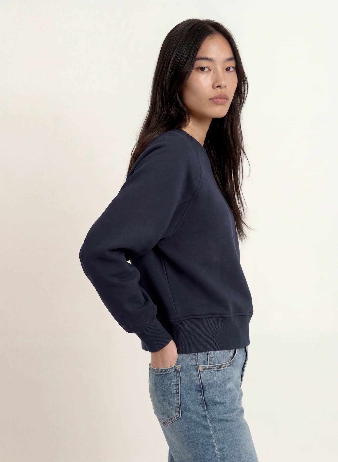 No.1 Como AIMEE Sweatshirt: DARK BLUE