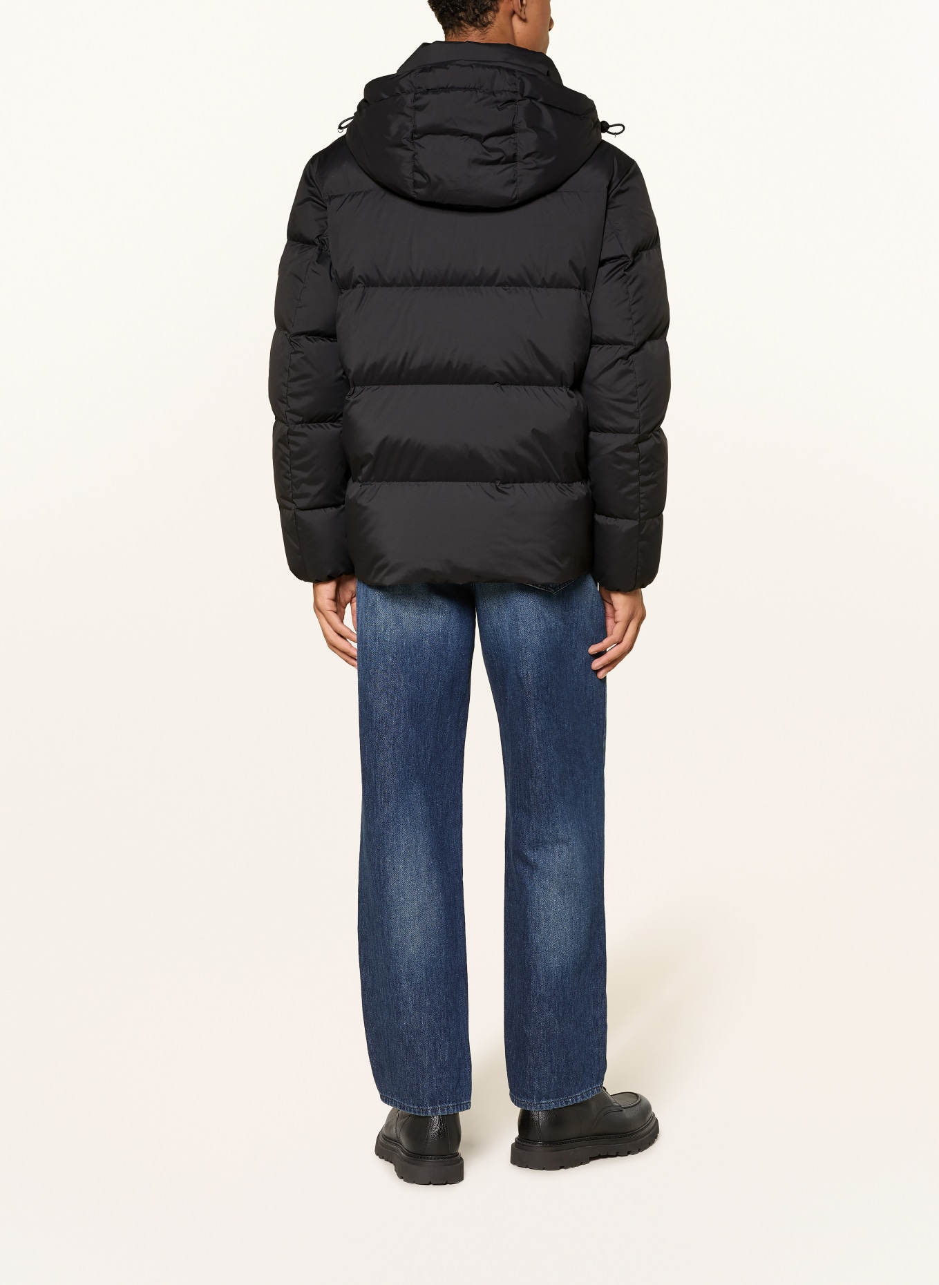 Marc O'Polo Down jacket with removable hood: BLACK