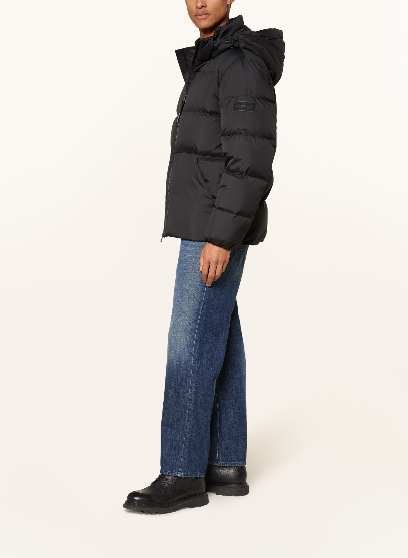 Marc O'Polo Down jacket with removable hood: BLACK
