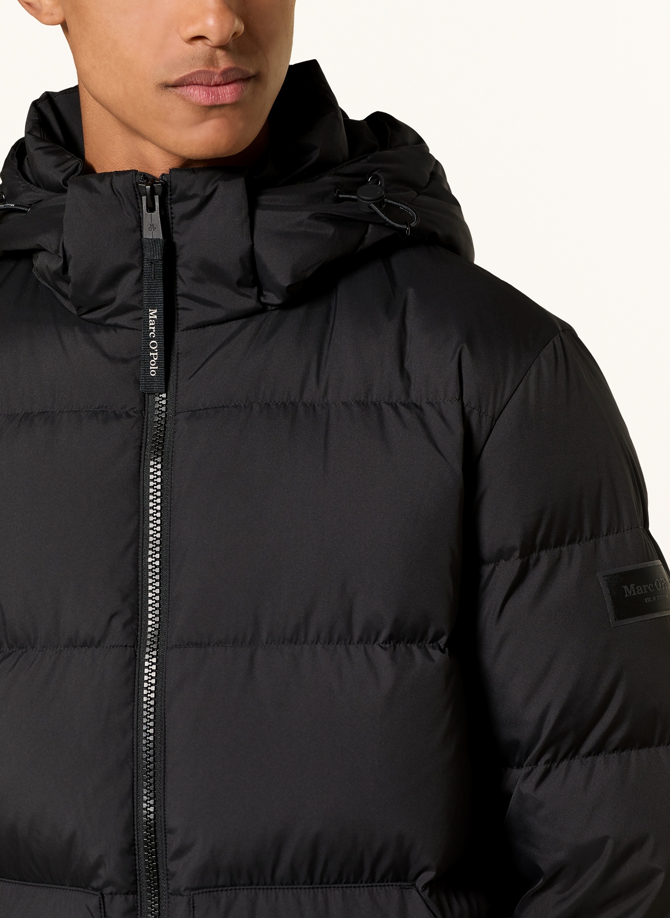 Marc O'Polo Down jacket with removable hood: BLACK