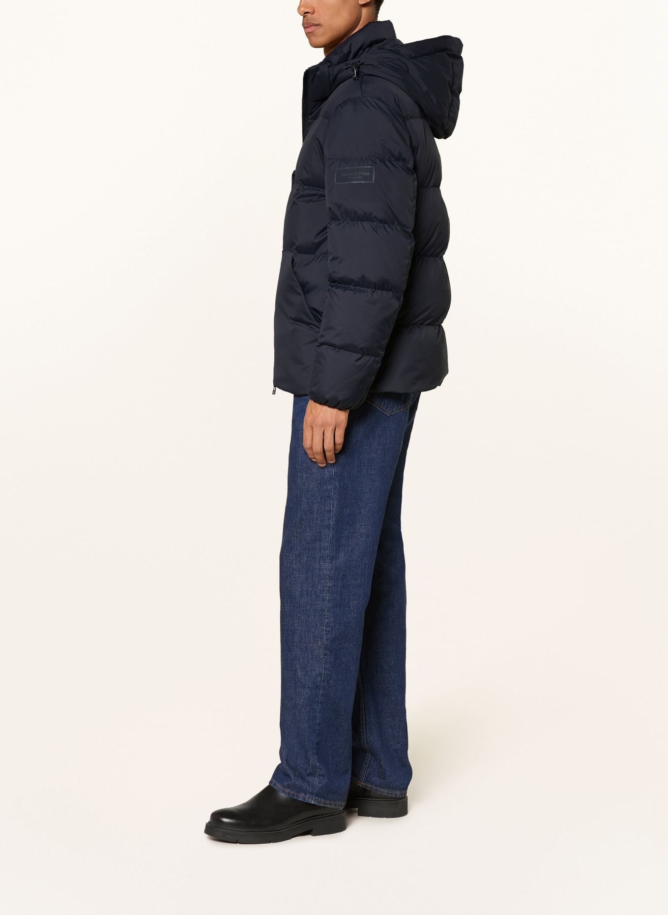 Marc O'Polo Down jacket with removable hood: DARK BLUE