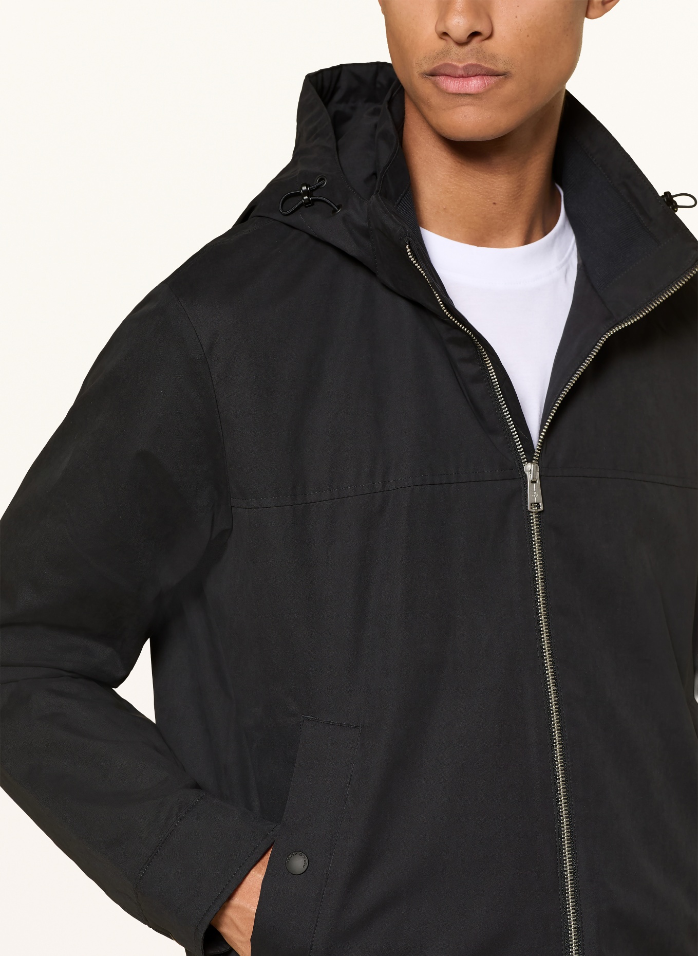Marc O'Polo Jas met afneembare capuchon: ZWART