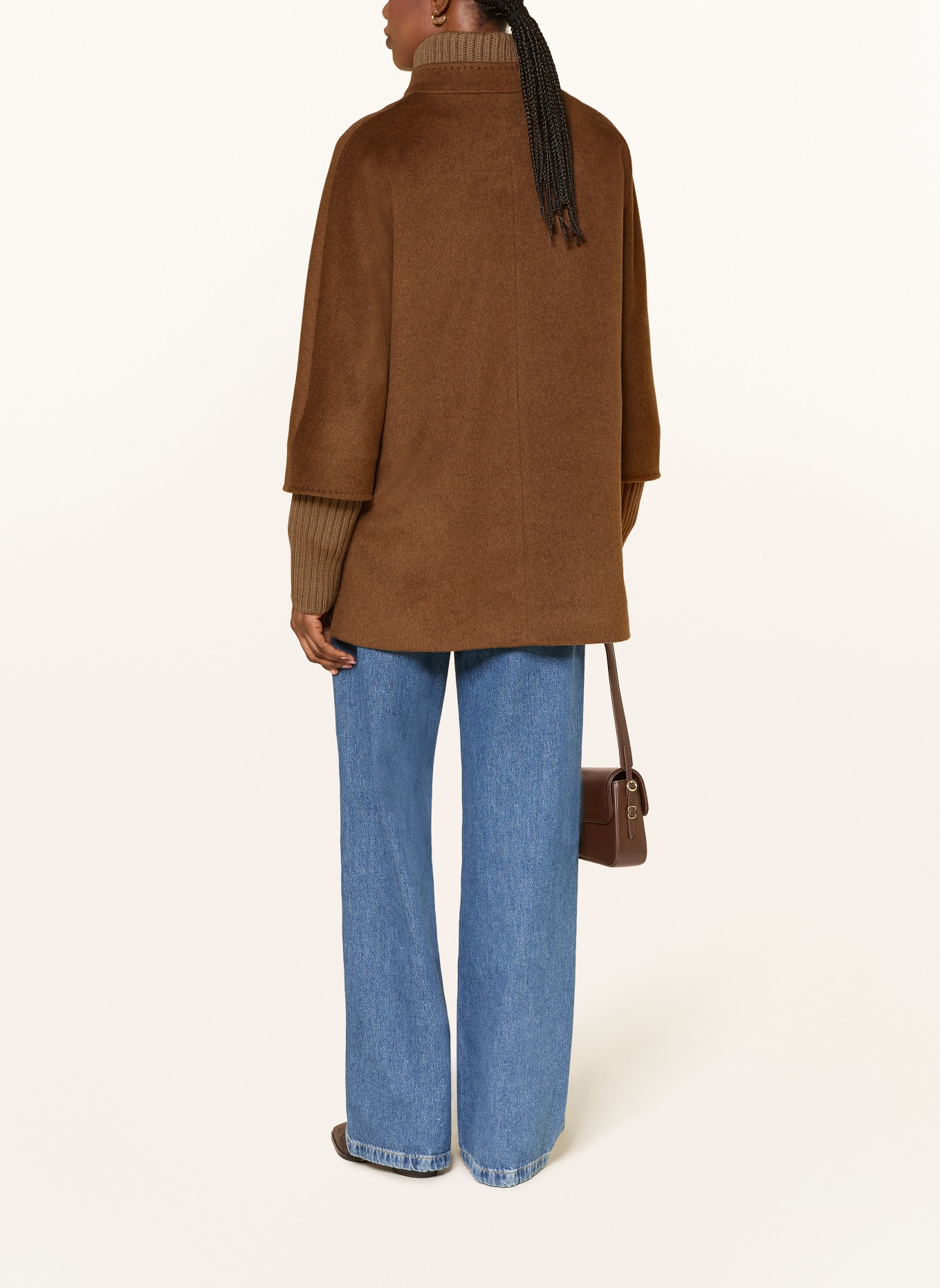 CINZIA ROCCA Jacke mit abnehmbarem Kragen: COGNAC