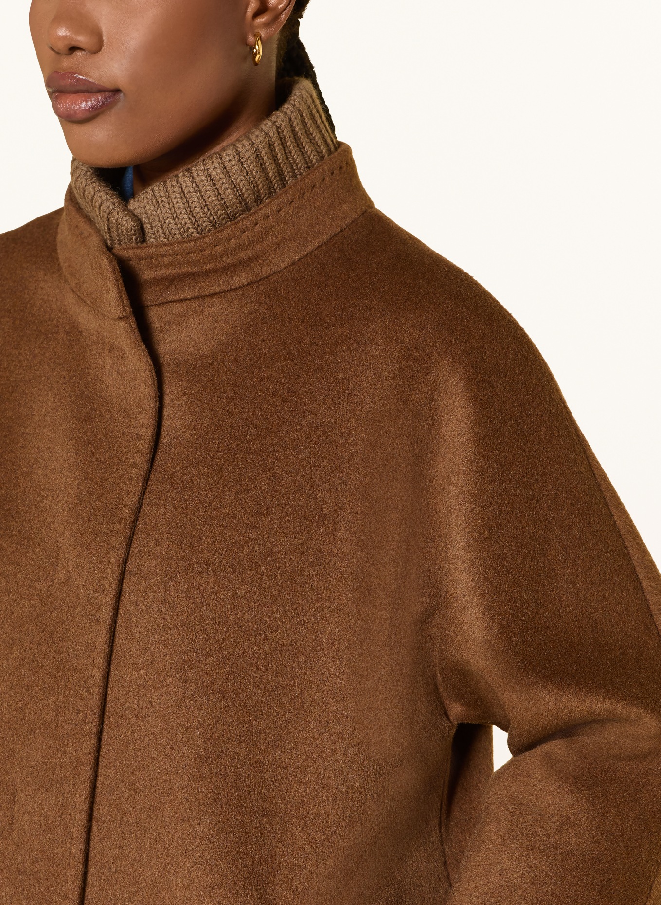 CINZIA ROCCA Jacke mit abnehmbarem Kragen: COGNAC