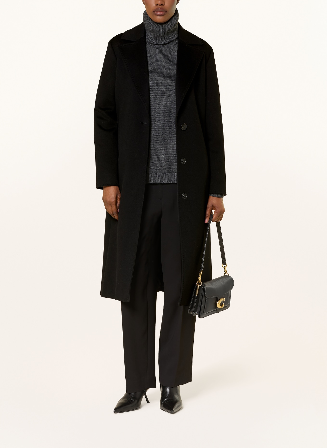 CINZIA ROCCA Manteau en laine: NOIR