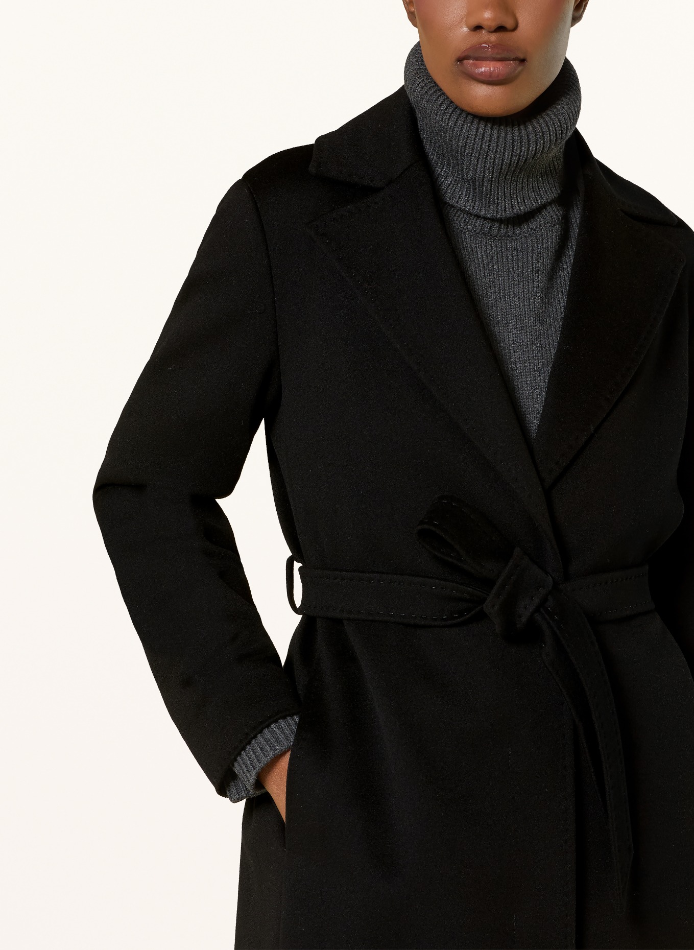 CINZIA ROCCA Manteau en laine: NOIR