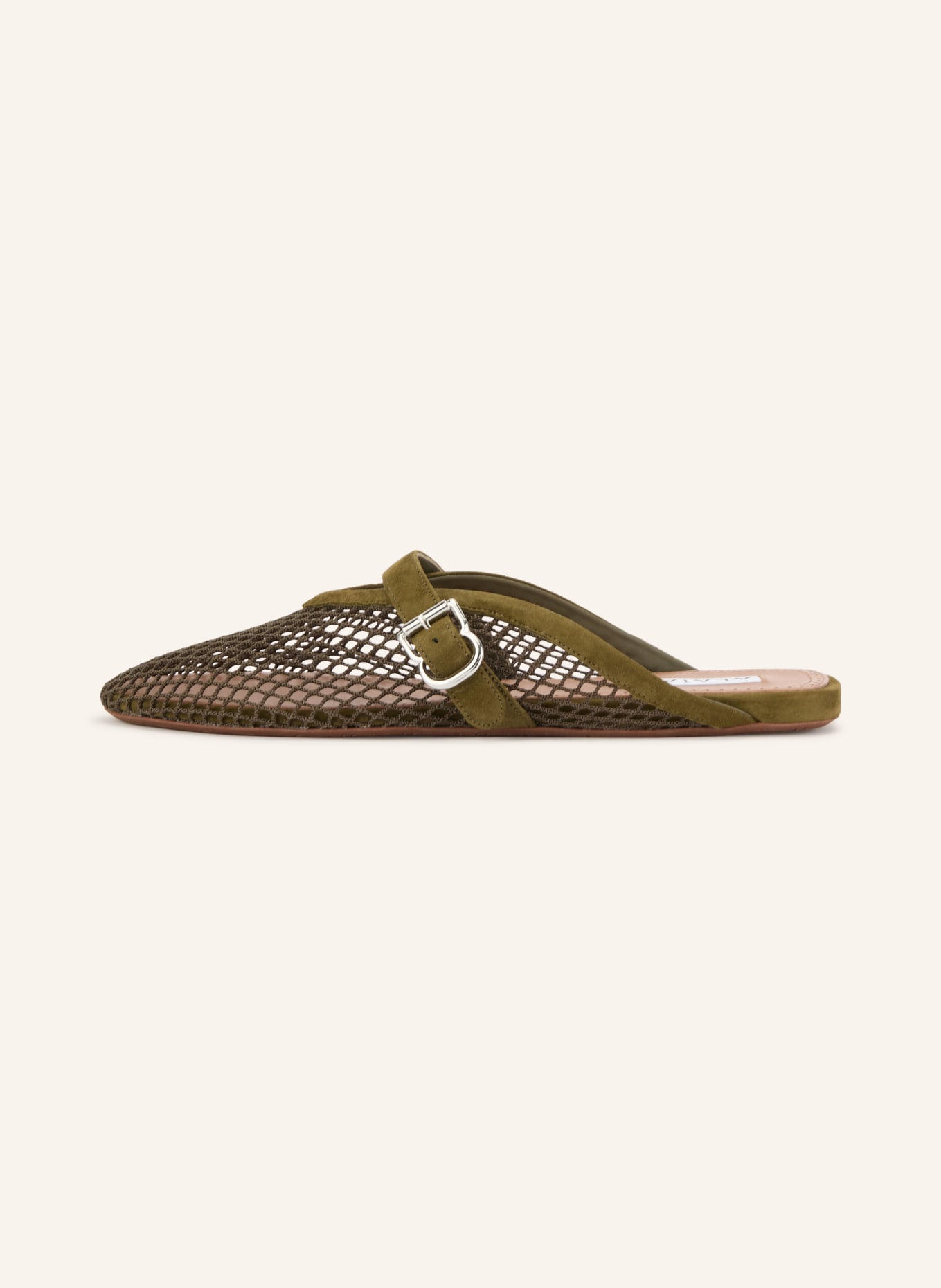 ALAÏA Muiltjes: KAKI / ZILVER / OLIJF