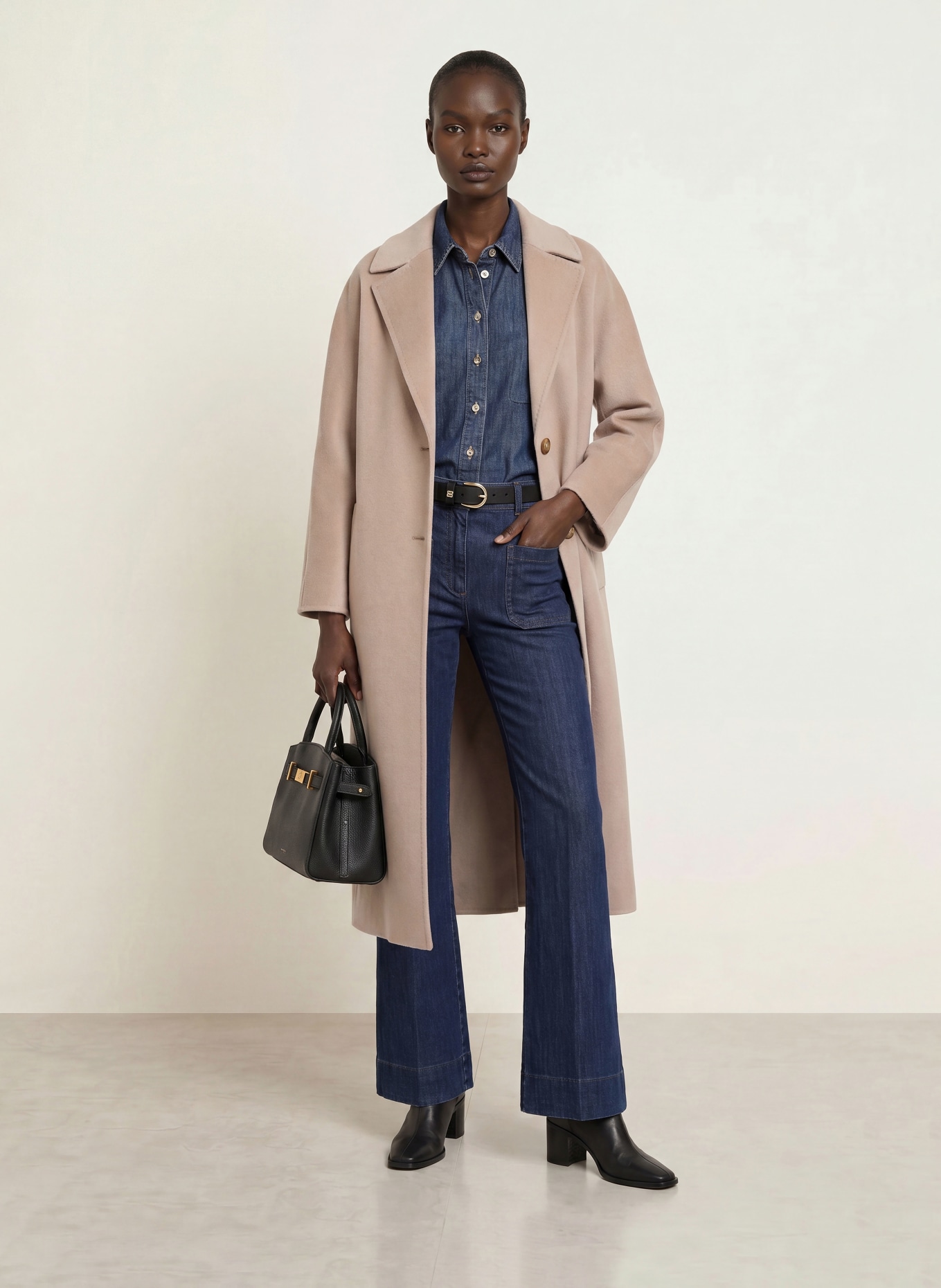 CINZIA ROCCA Oversized-Wollmantel: BEIGE