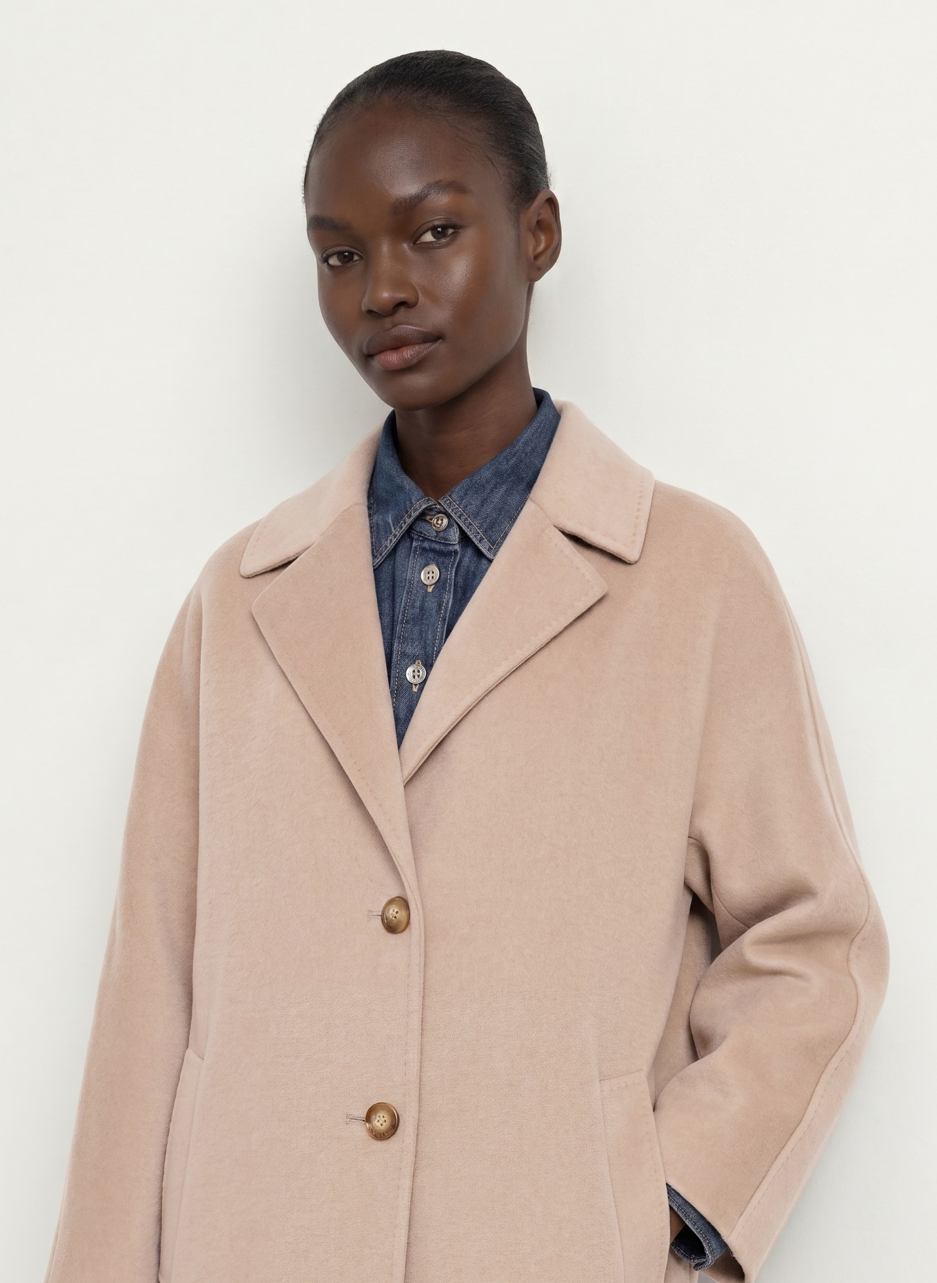 CINZIA ROCCA Oversized-Wollmantel: BEIGE