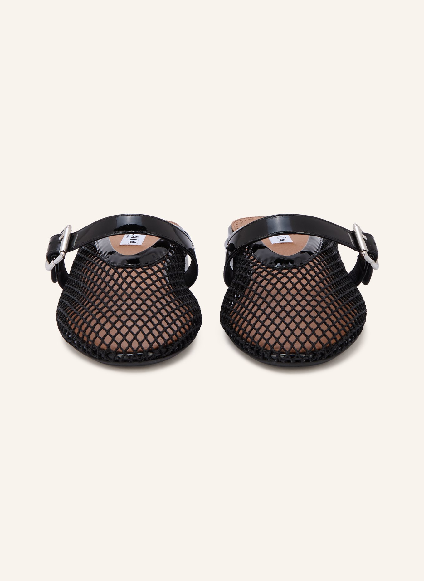 ALAÏA Mules: SCHWARZ / SILBER
