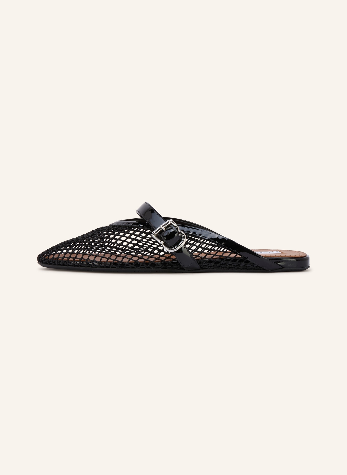 ALAÏA Mules: SCHWARZ / SILBER