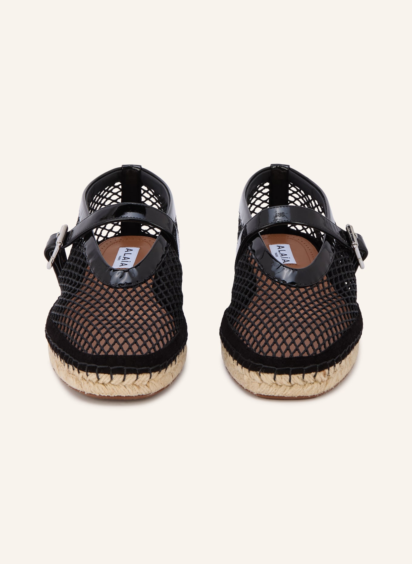 ALAÏA Espadrilles: SCHWARZ / SILBER