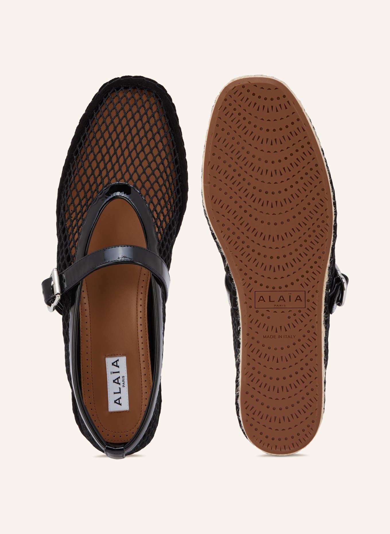 ALAÏA Espadrilles: SCHWARZ / SILBER