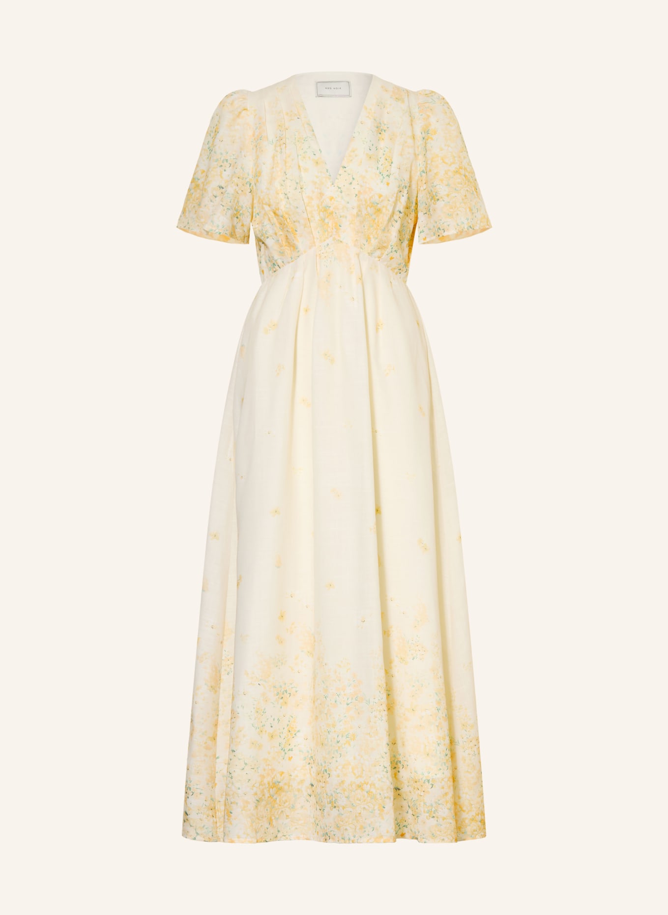 NEO NOIR Robe SERNA: JAUNE CLAIR / JAUNE FONCÉ / VERT