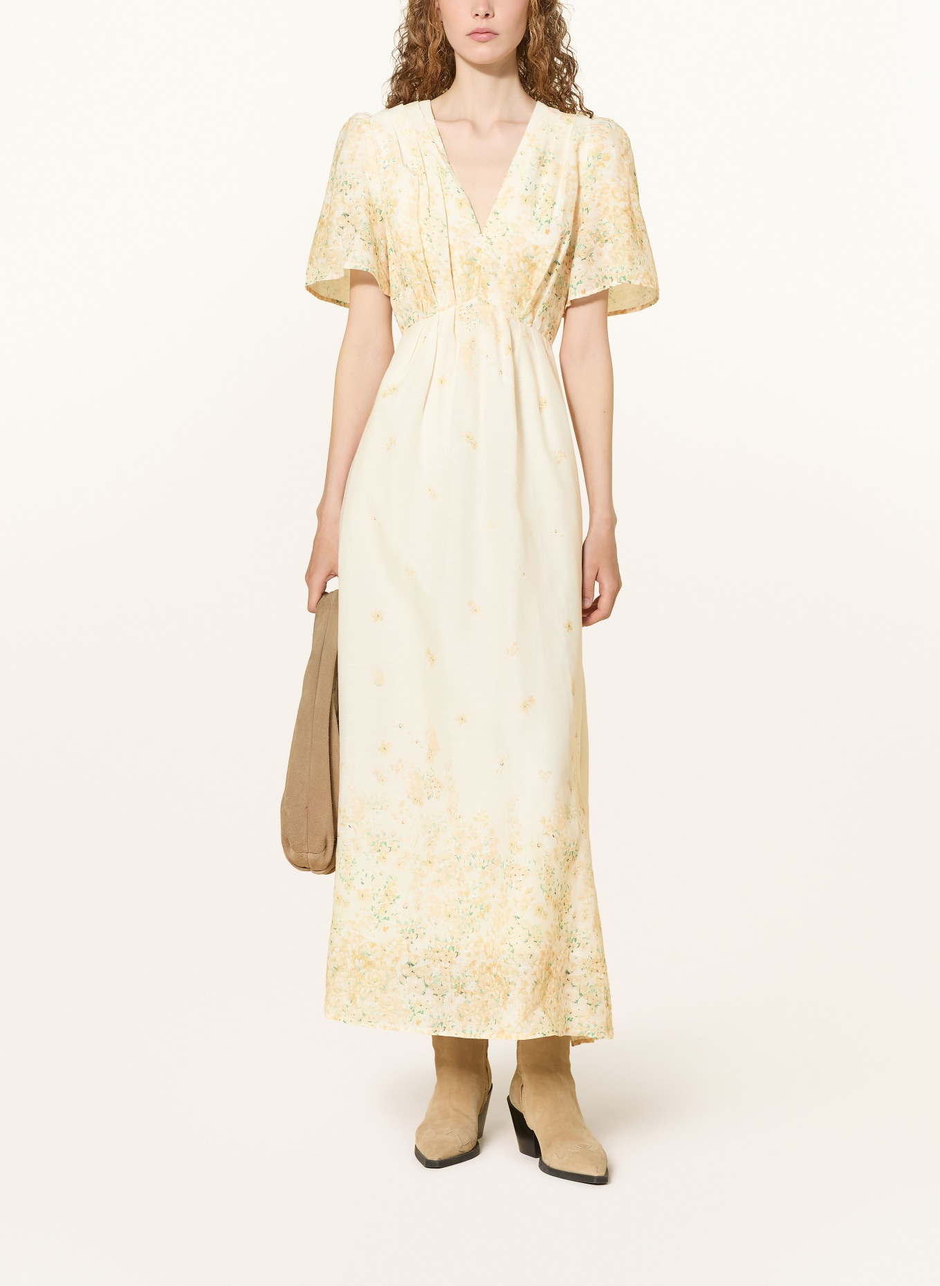 NEO NOIR Robe SERNA: JAUNE CLAIR / JAUNE FONCÉ / VERT