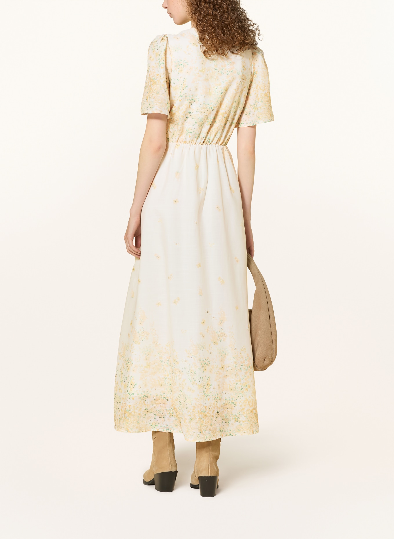 NEO NOIR Robe SERNA: JAUNE CLAIR / JAUNE FONCÉ / VERT