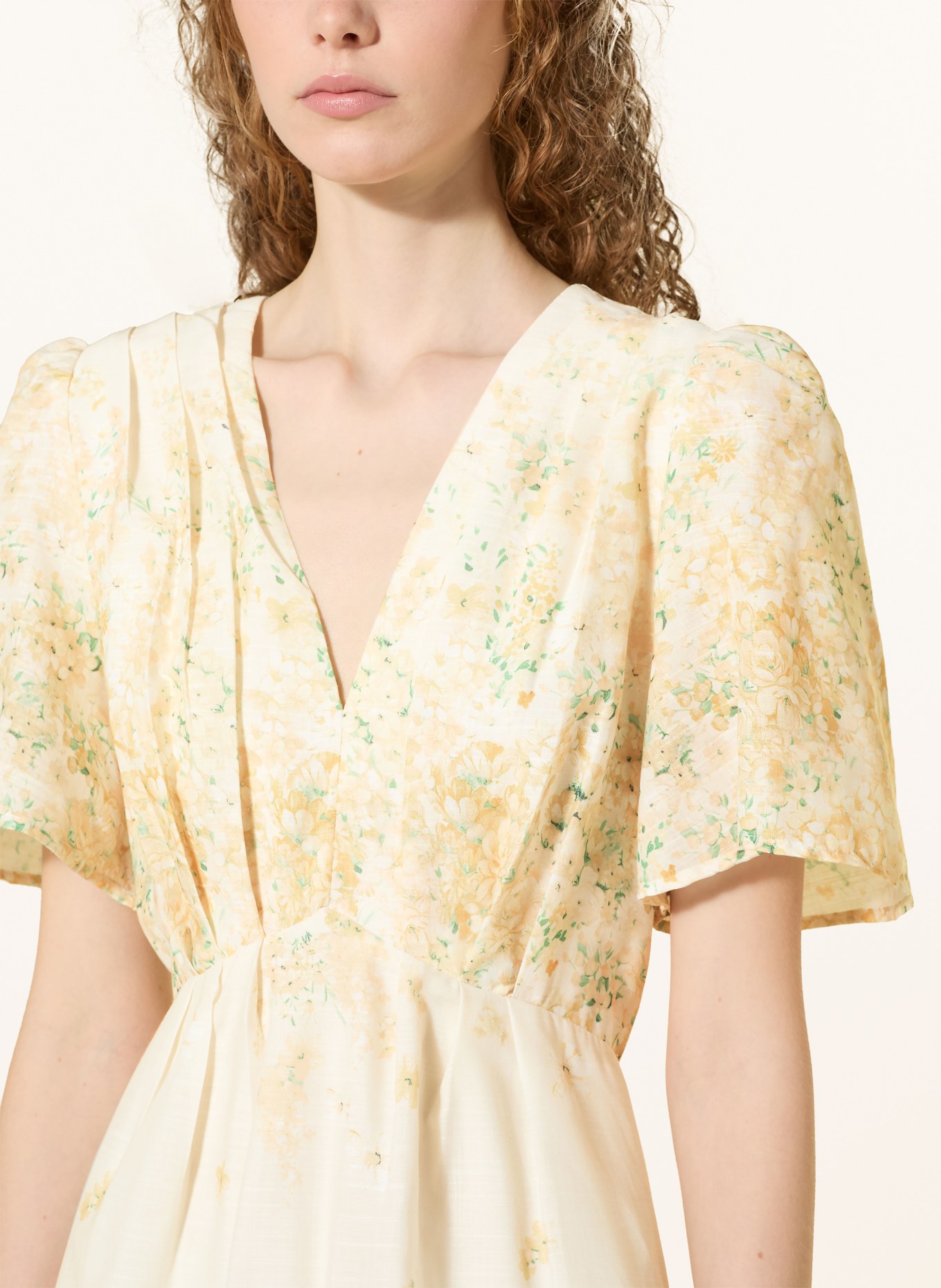 NEO NOIR Robe SERNA: JAUNE CLAIR / JAUNE FONCÉ / VERT