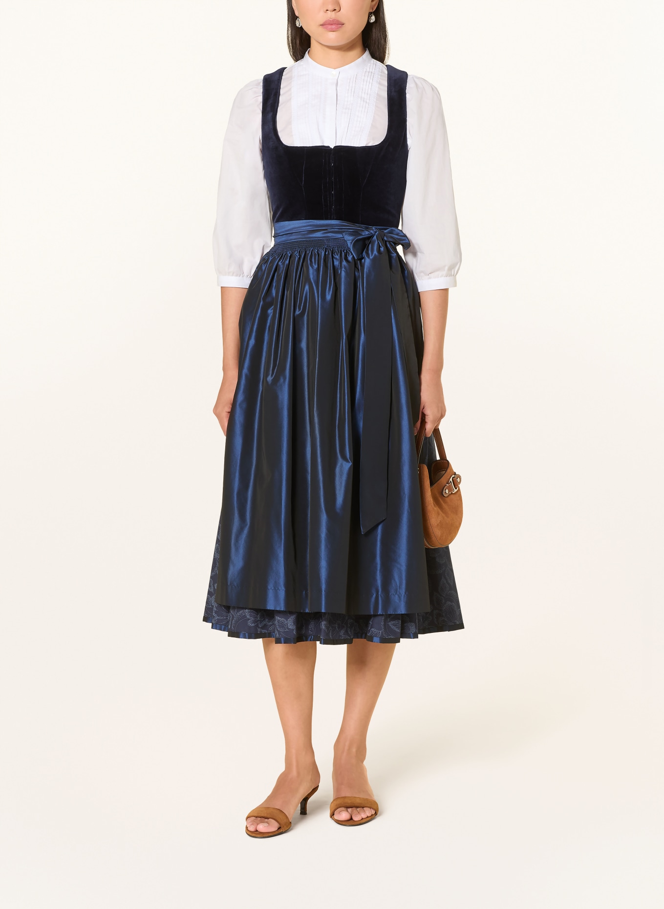 wallmann Dirndlbluse mit 3/4-Arm: WEISS