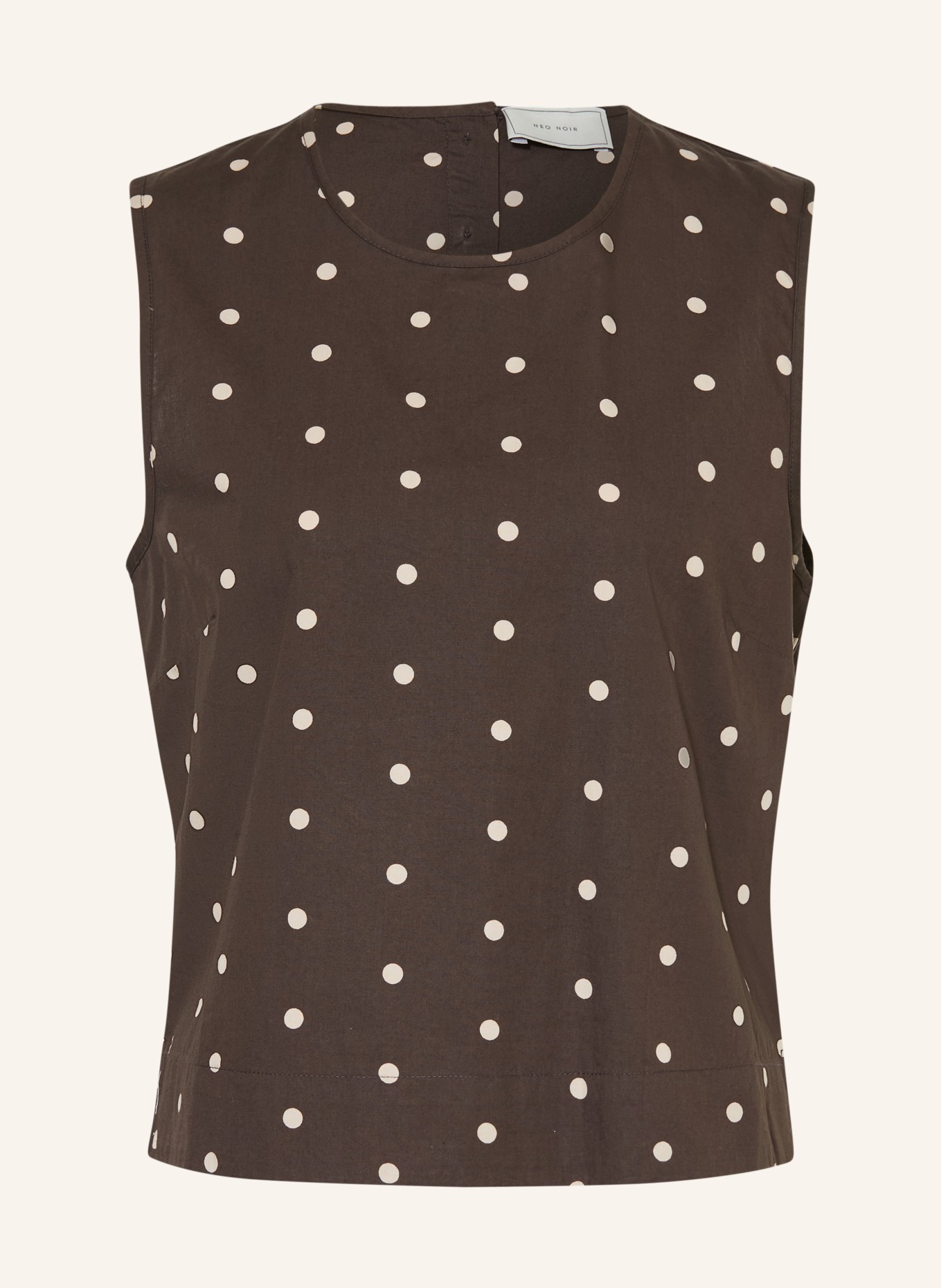 NEO NOIR Blusentop POLLY: DUNKELBRAUN / BEIGE