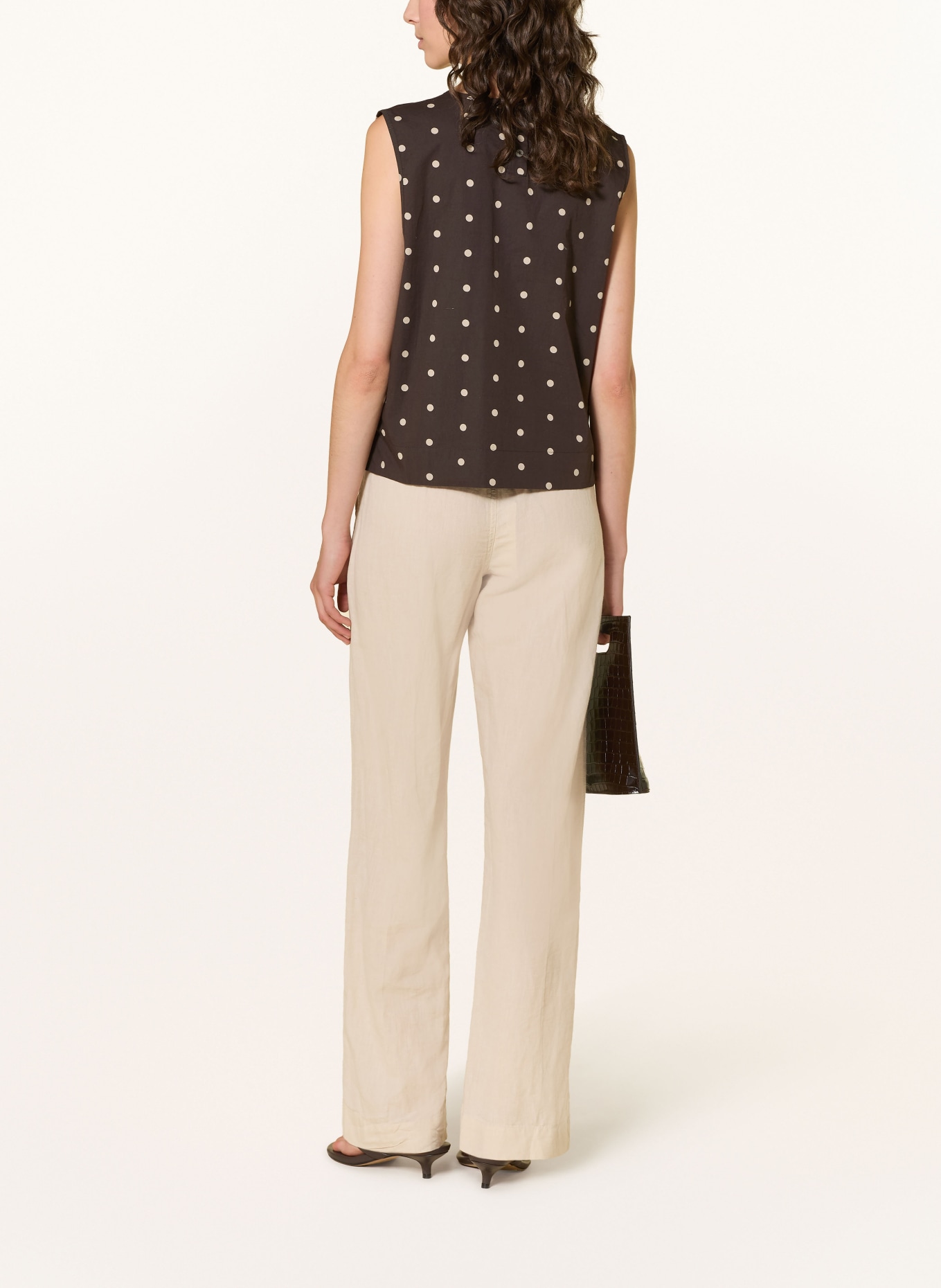 NEO NOIR Blusentop POLLY: DUNKELBRAUN / BEIGE