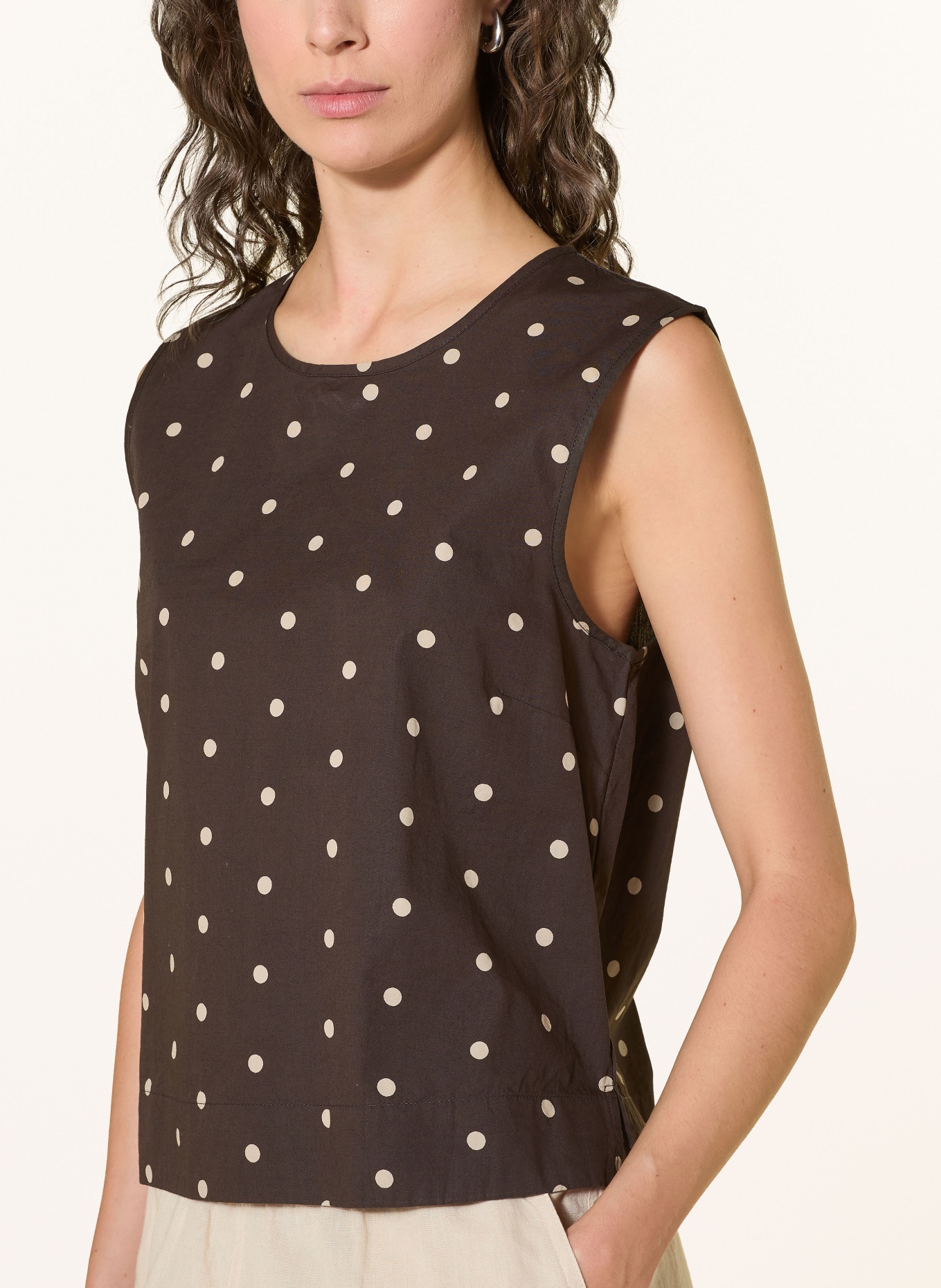 NEO NOIR Blusentop POLLY: DUNKELBRAUN / BEIGE