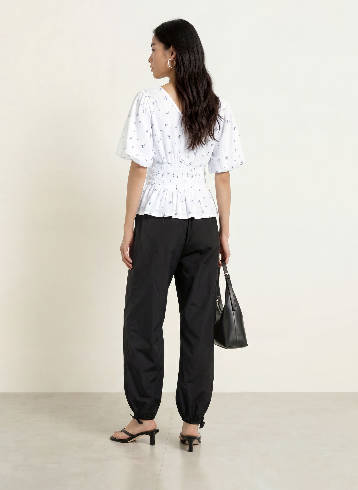 NEO NOIR Blusenshirt SAPURA: WEISS / BLAU
