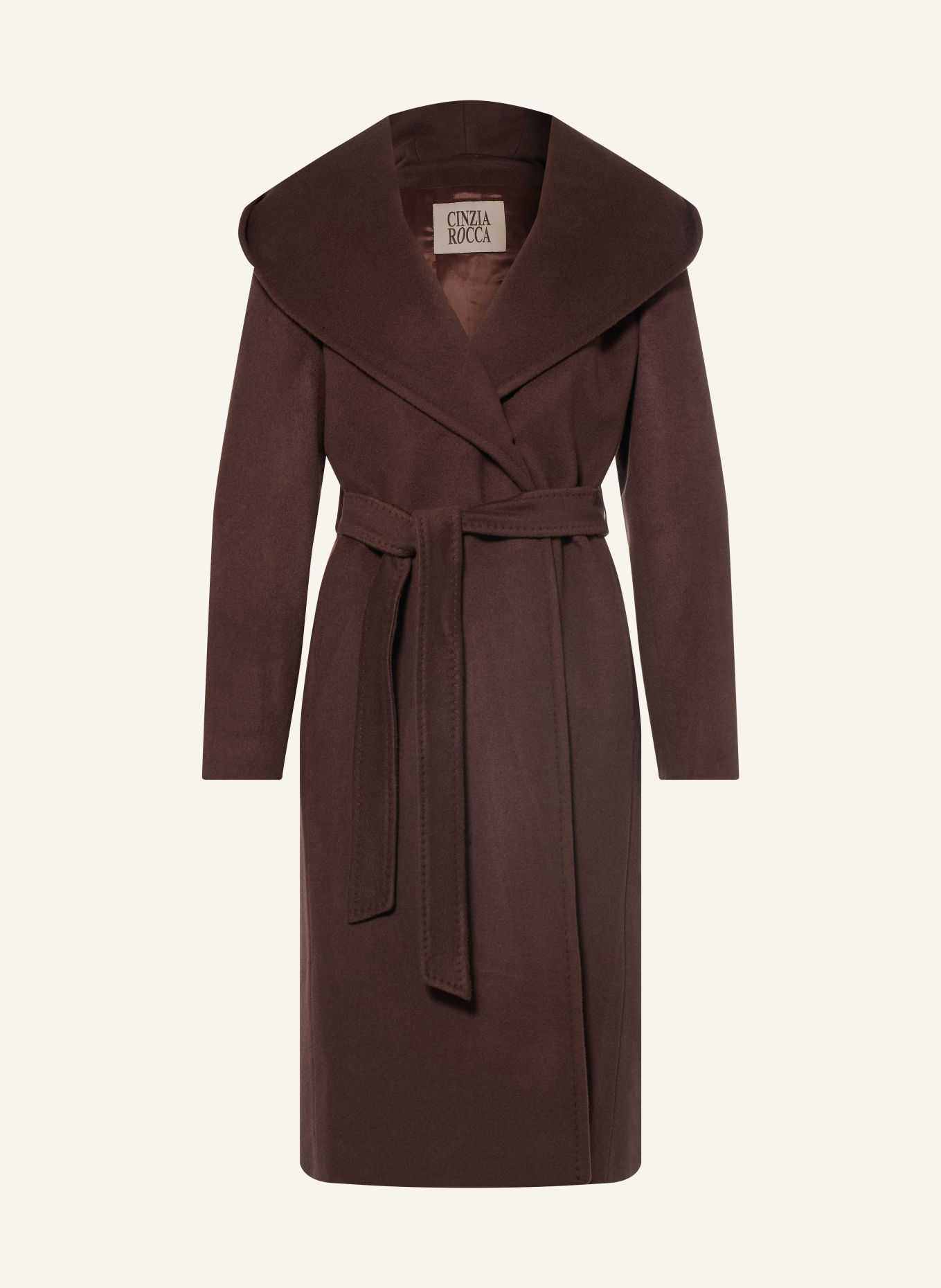 CINZIA ROCCA Wollen mantel: MARRON FONCÉ