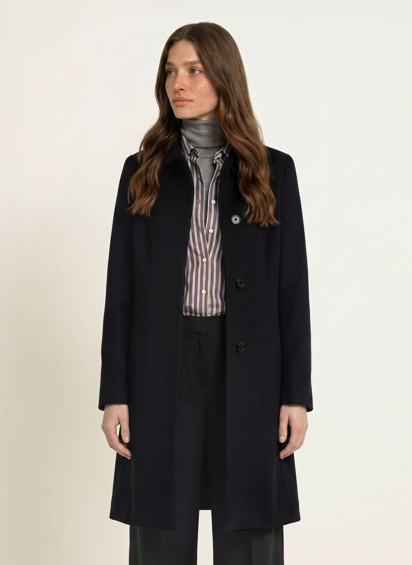 CINZIA ROCCA Wollen mantel: ZWART