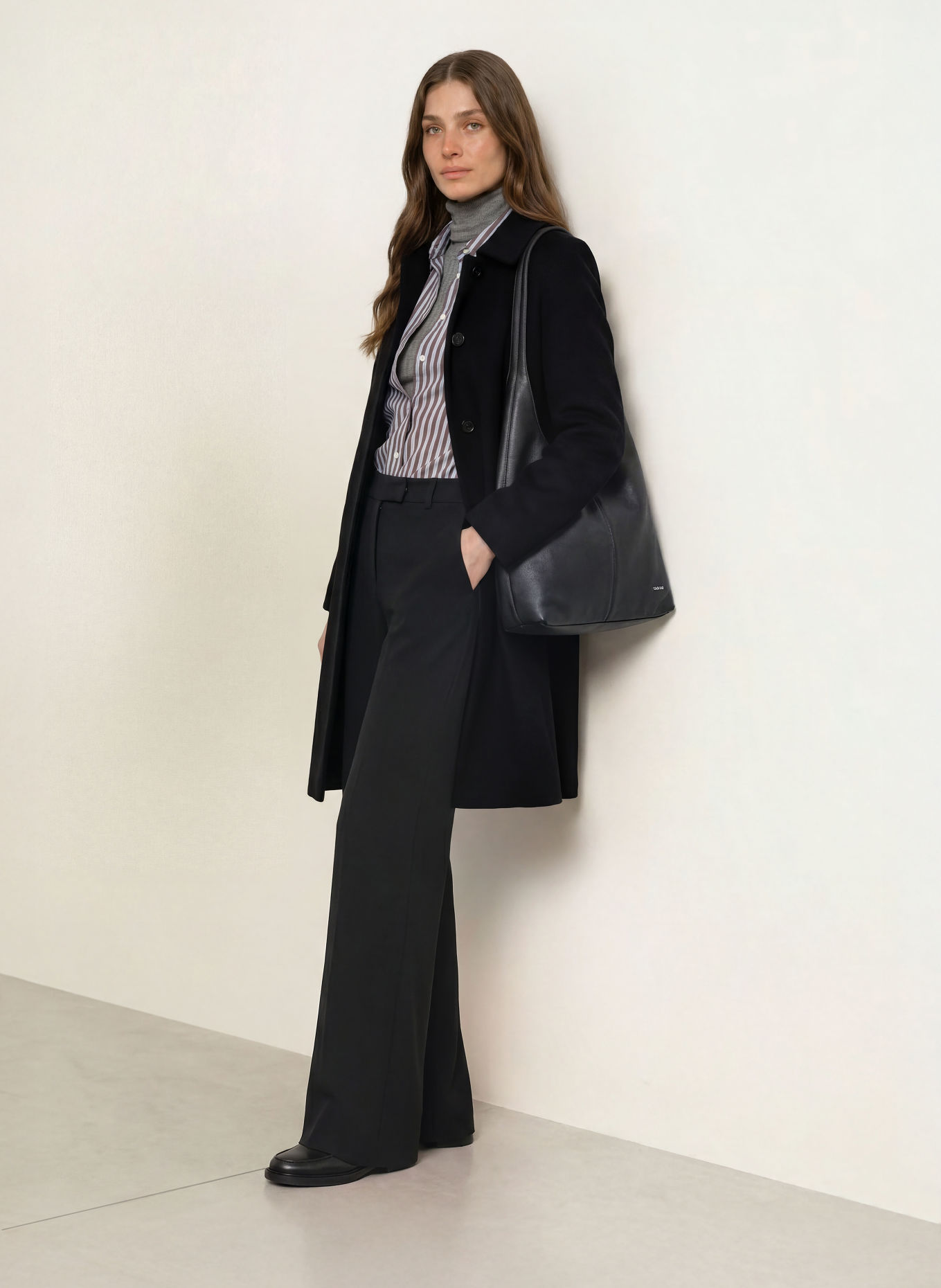 CINZIA ROCCA Wollen mantel: ZWART