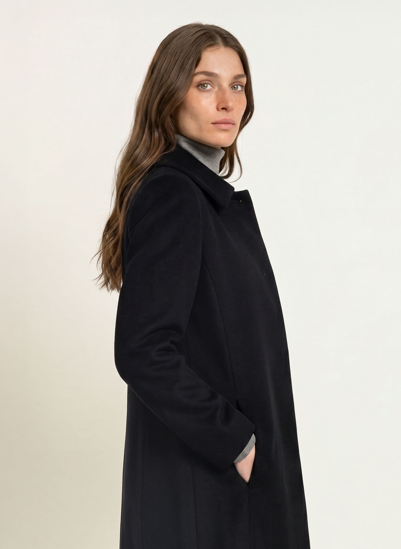 CINZIA ROCCA Wollen mantel: ZWART
